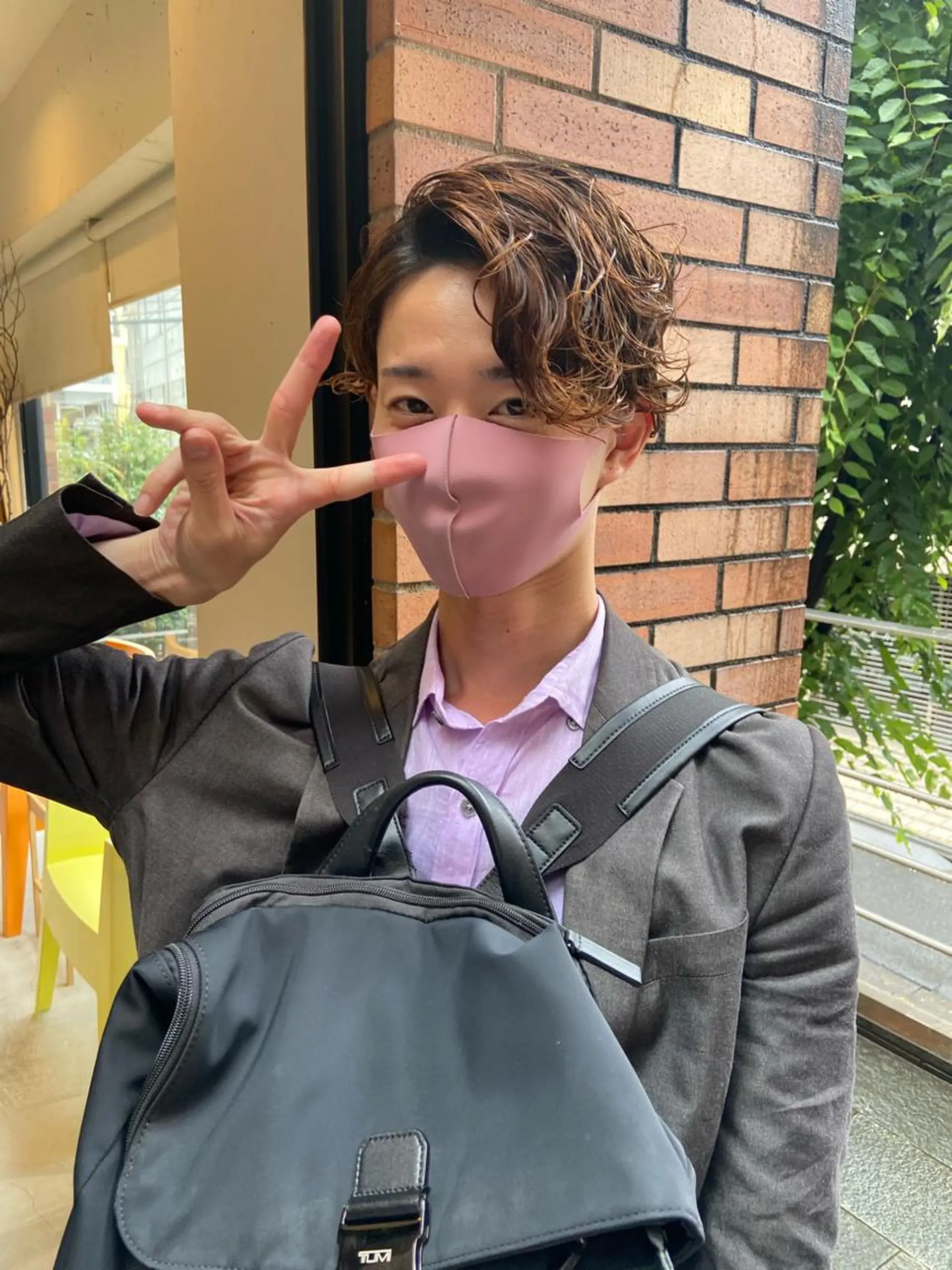 ショート カラー パーマ ヘアアレンジ メンズ カット ちこ .のヘアスタイル