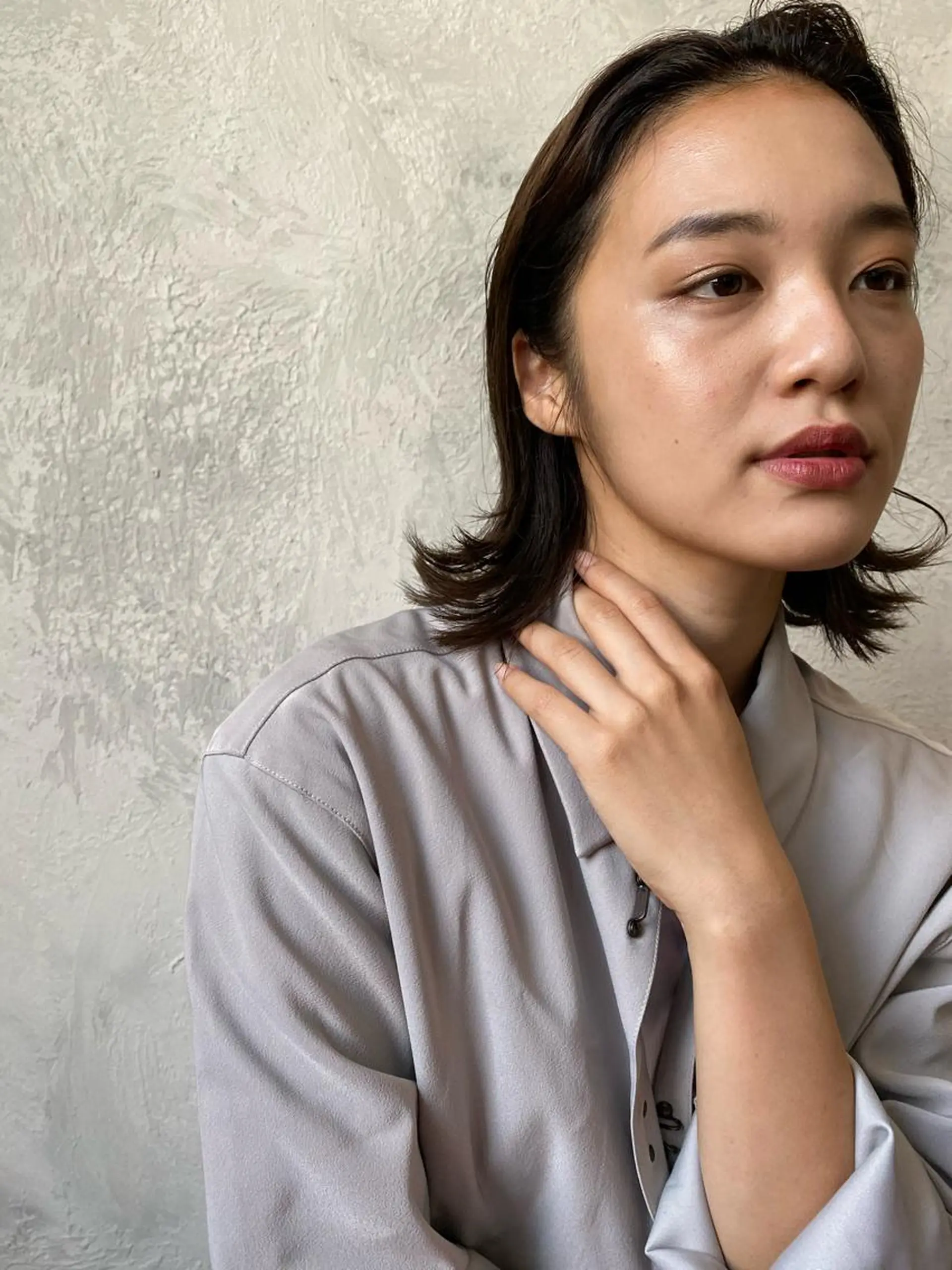 ミディアム 森貴裕/ベージュ/ パーマ/オリーブのヘアスタイル