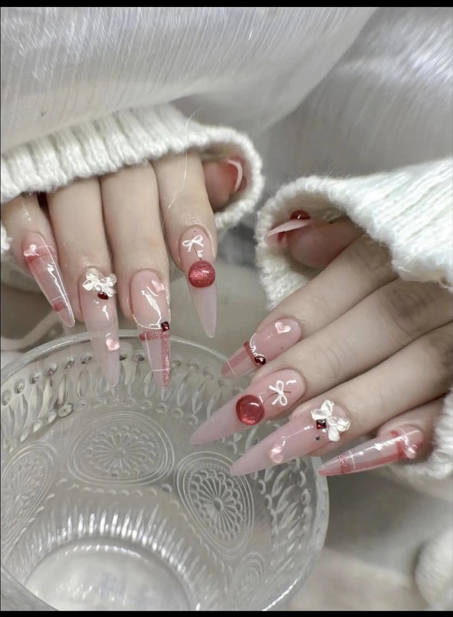 ネイル 長さ出し フレンチネイル グラデーション 卒業式 マグネットネイル ハンドネイル MIHANA NAILのネイルデザイン