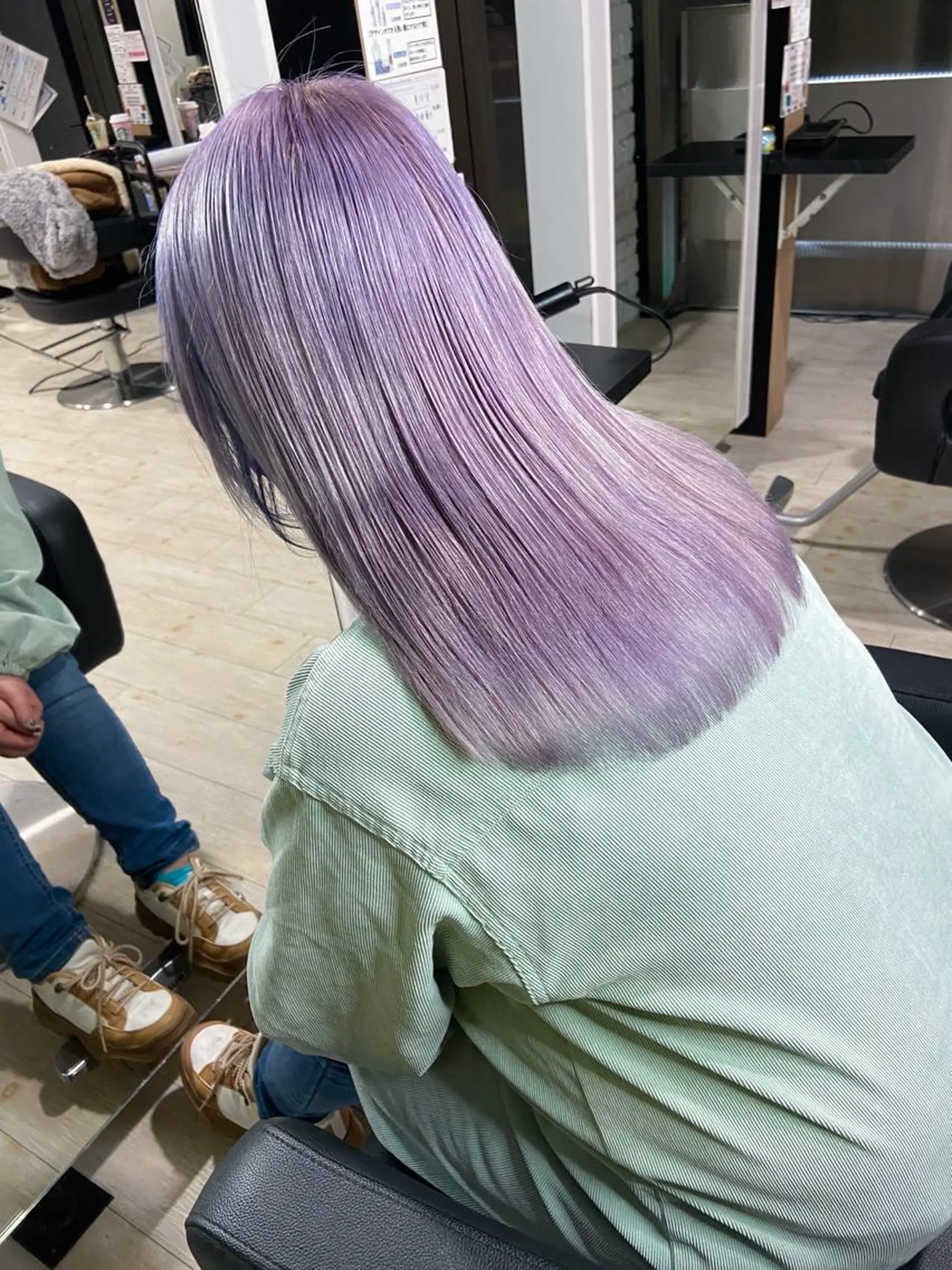 ロング カラー ラベンダーカラー カット ヘアカラー トリートメント 鈴木/ニュアンス パーマ/メンズのヘアスタイル