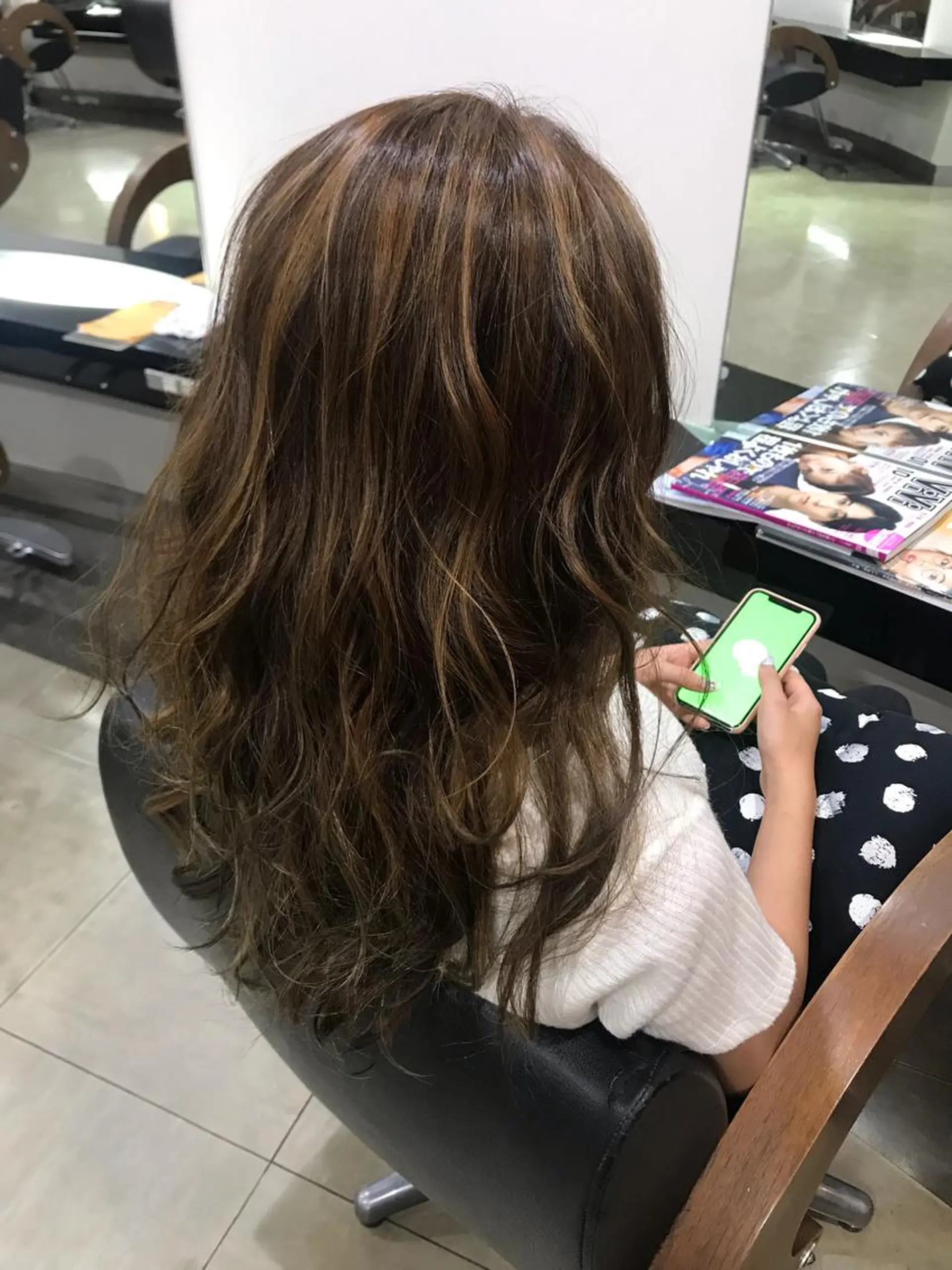 ロング カラー ヘアアレンジ バレイヤージュ レイヤーカット 烏山 達也のヘアスタイル