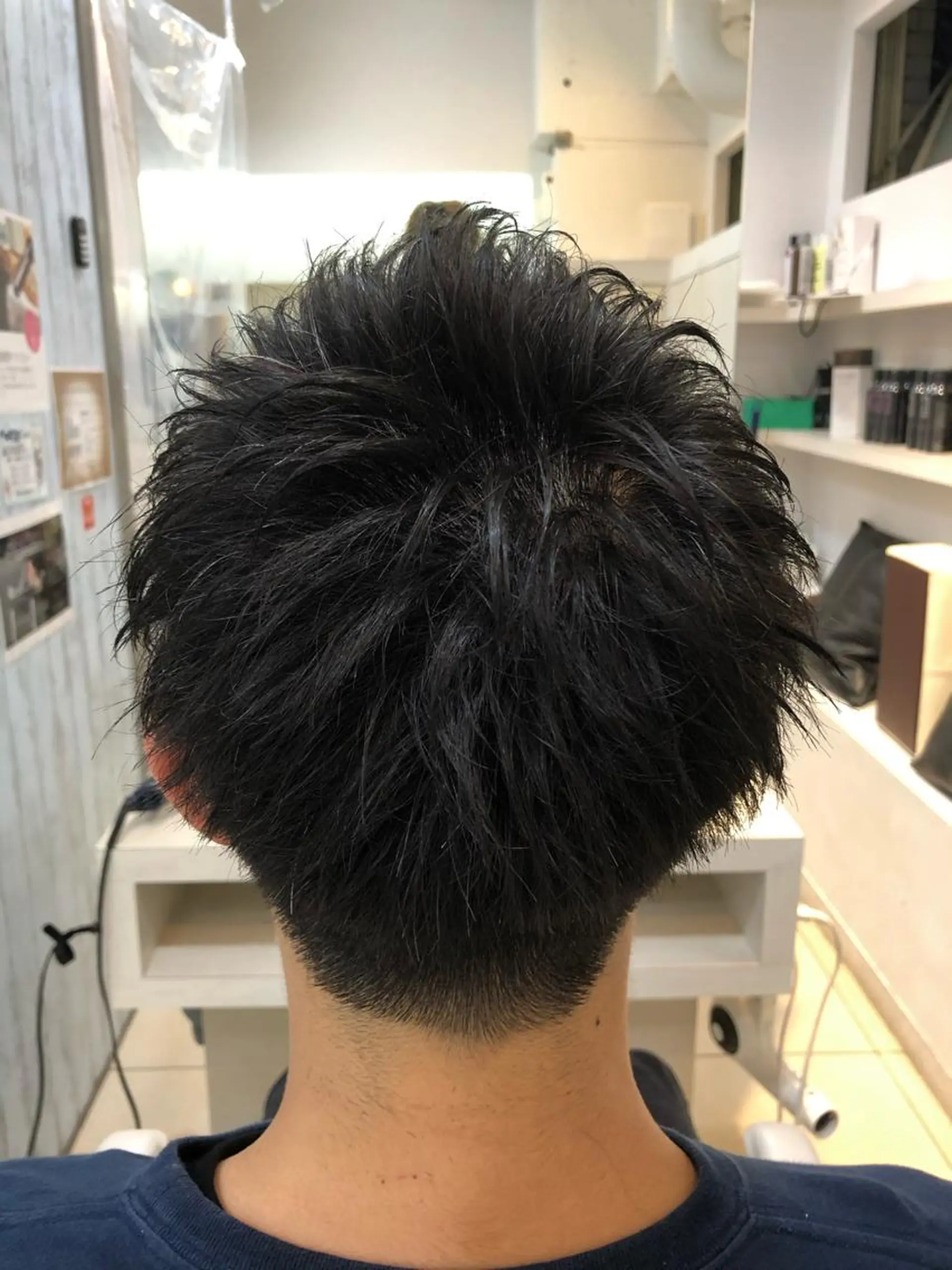 ショート メンズ 髪質改善× 白髪ぼかし溝江のヘアスタイル