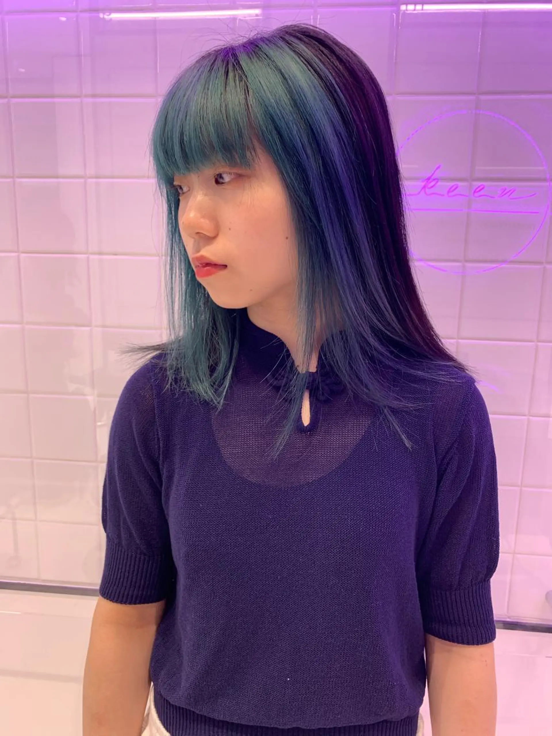 セミロング カラー ヘアカラー トリートメント レイヤー/ブリーチ HIKARU ♡のヘアスタイル