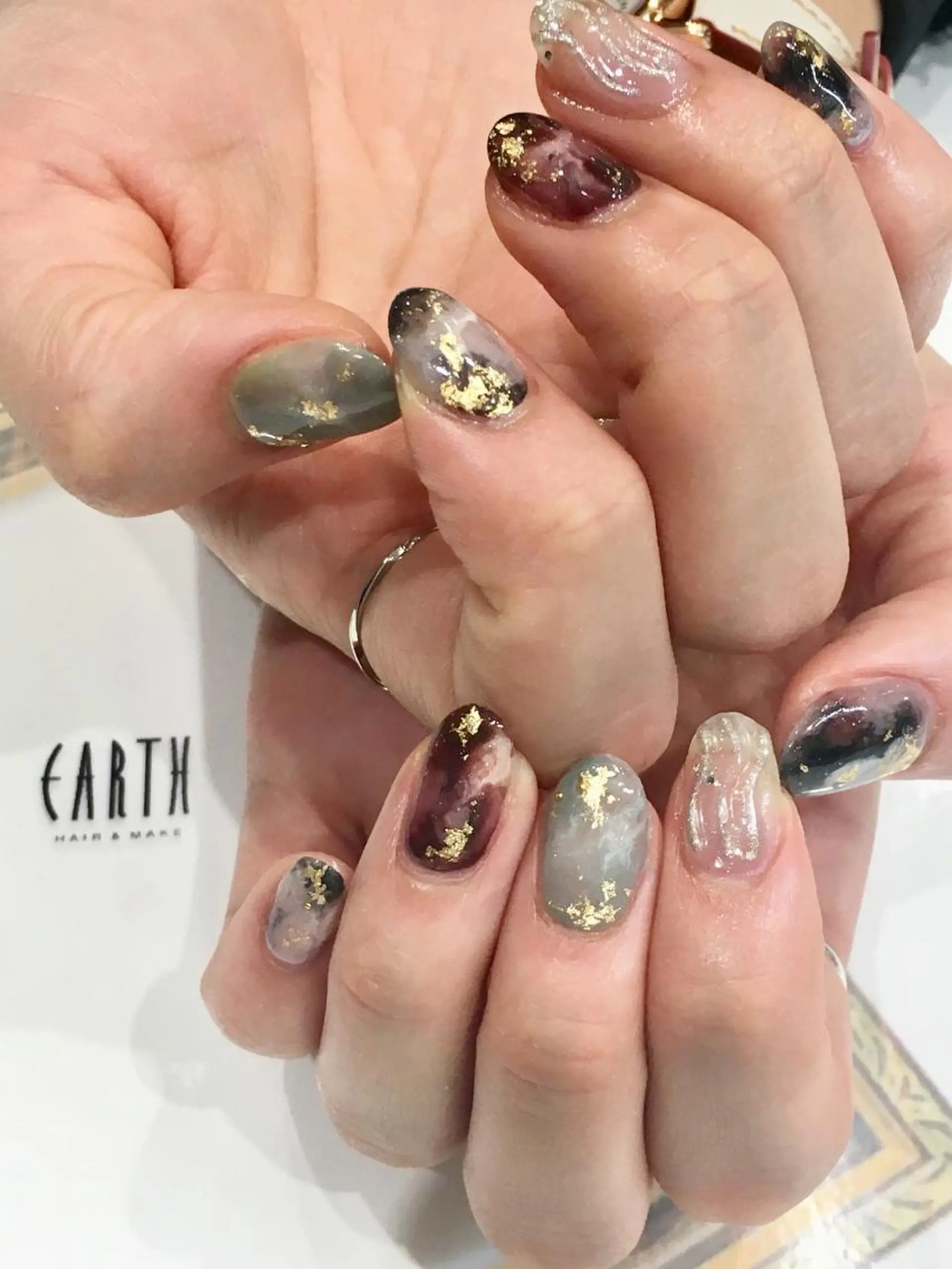 ネイル ニュアンスネイル ハンドネイル 佐藤 まりえのネイルデザイン