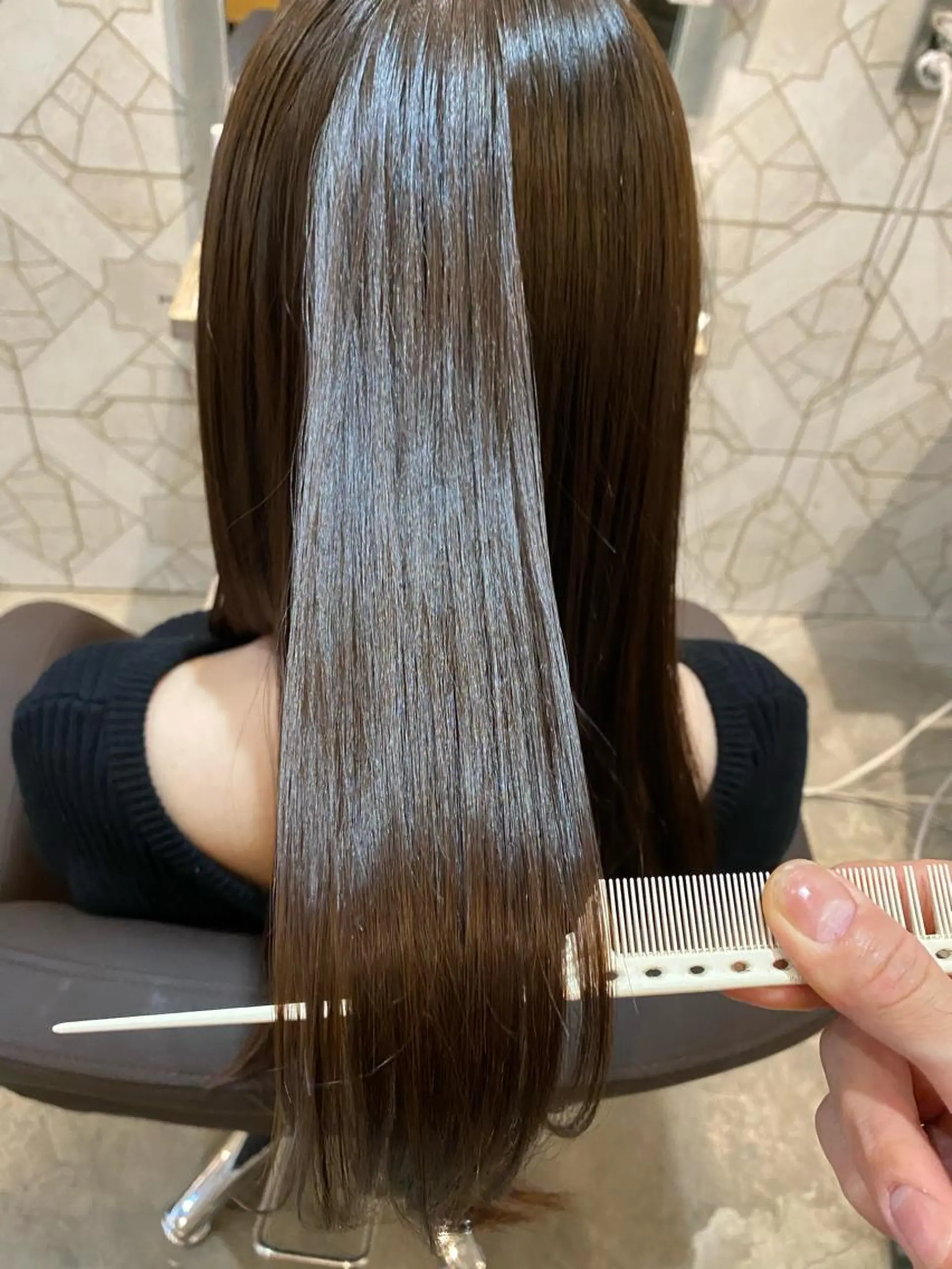 セミロング カット ヘアカラー トリートメント 銀座/美髪矯正カラー 髪質改善特化🍎のヘアスタイル