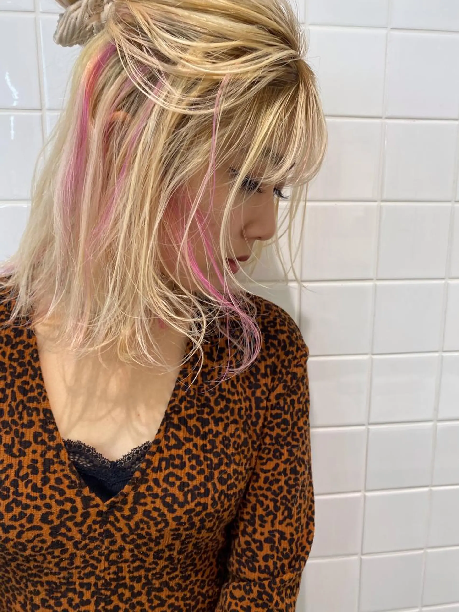 セミロング カラー ヘアカラー 🇰🇷カルマパーマ kaito🇰🇷のヘアスタイル