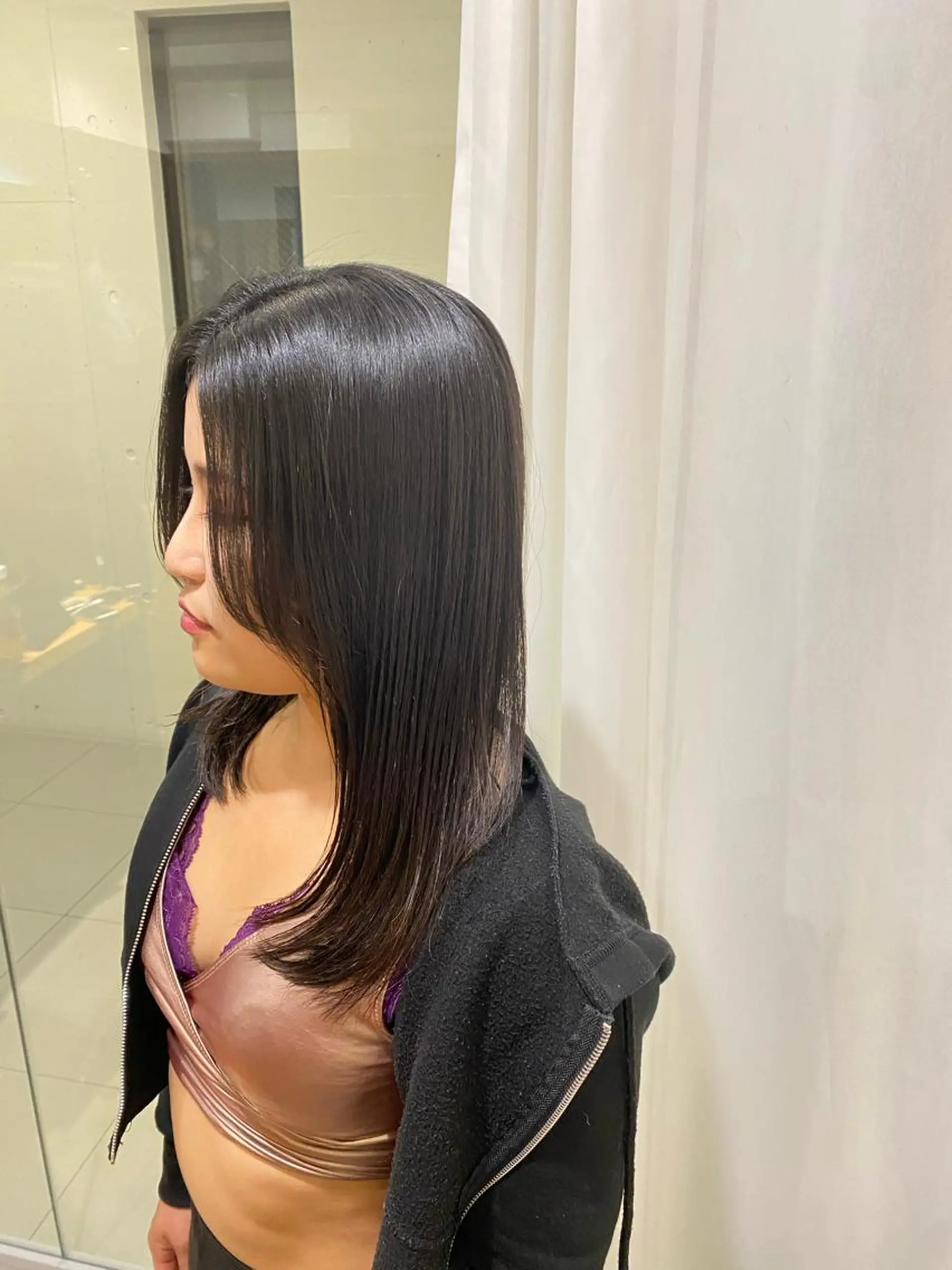 セミロング パーマ くせ毛 カット 縮毛矯正 トリートメント 田中 アキオのヘアスタイル