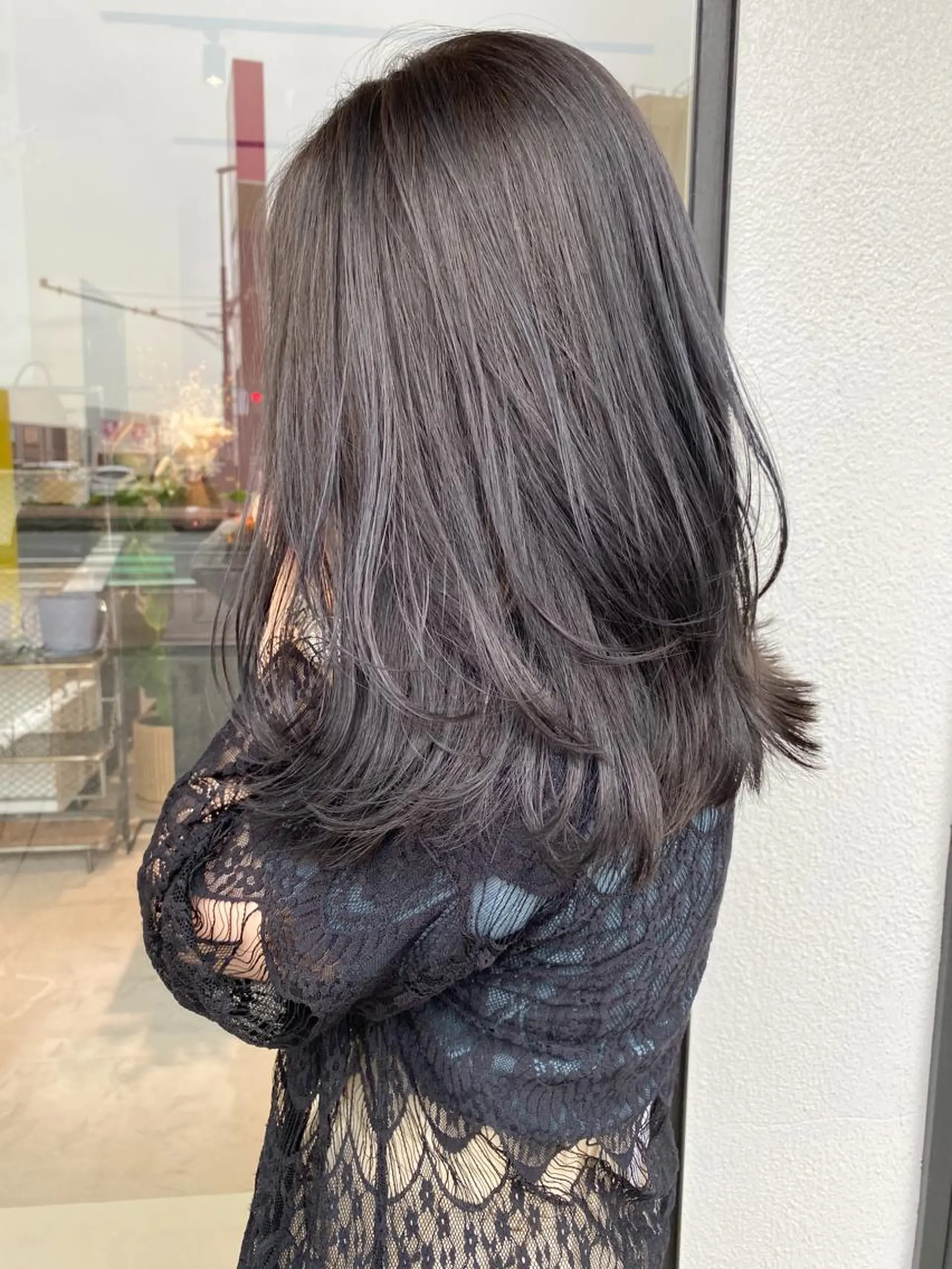 ロング カラー 藤井 貴美子のヘアスタイル
