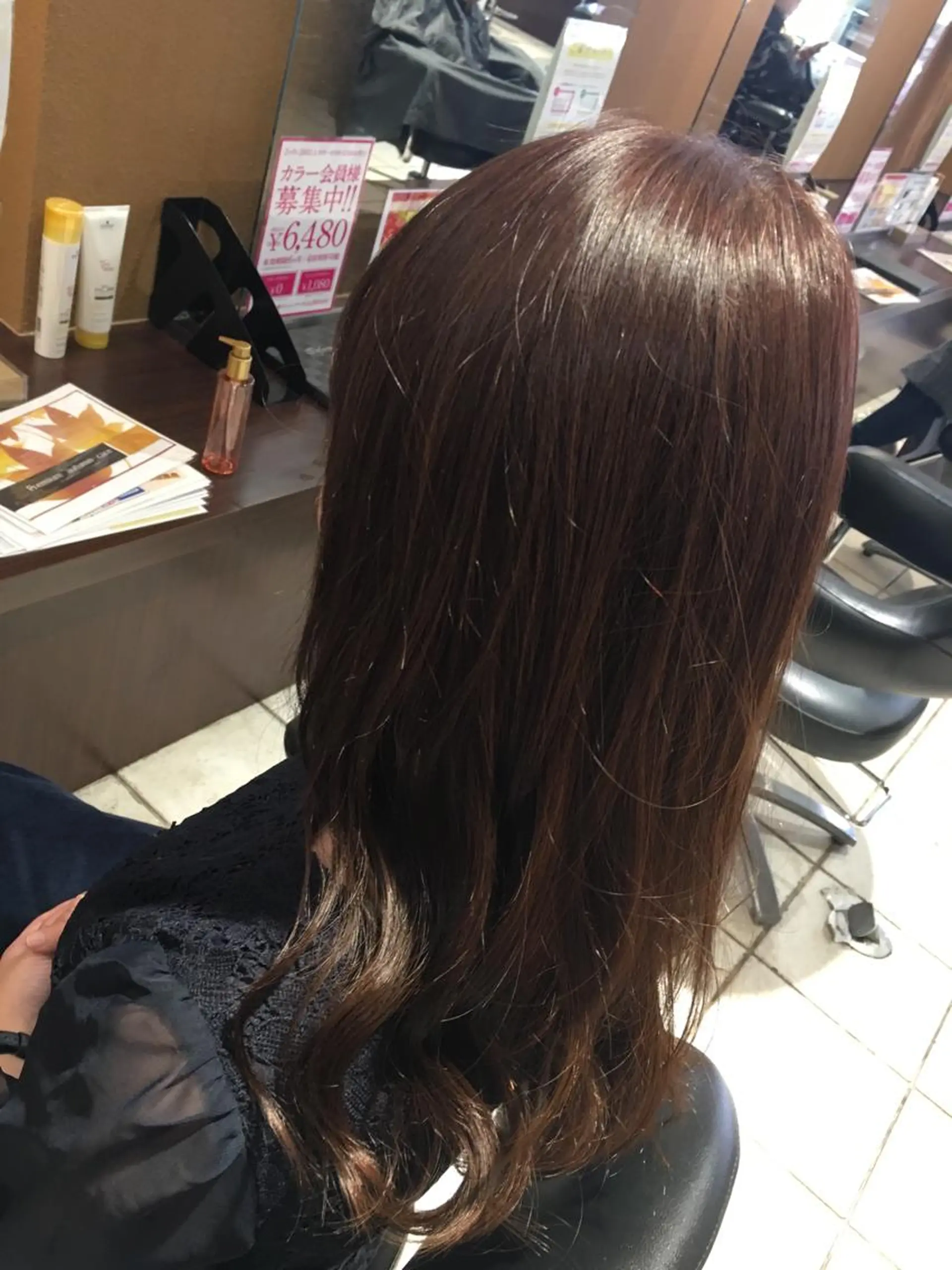 ロング カラー ブラウンカラー ピンクカラー ピンクブラウン Lee東三国 店長 谷辻誠志のヘアスタイル