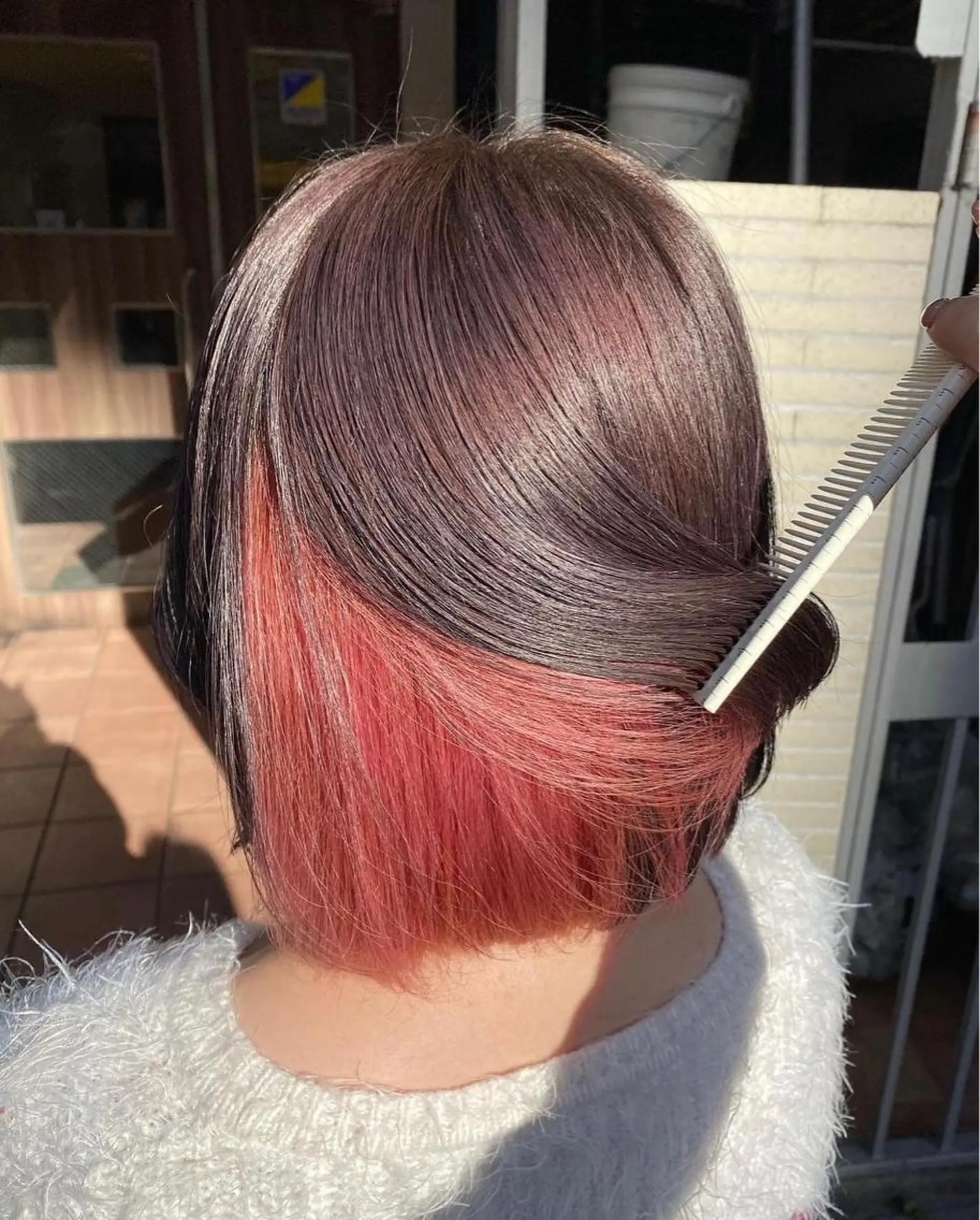 ミディアム 透明感カラー NAN AMI グレージュのヘアスタイル