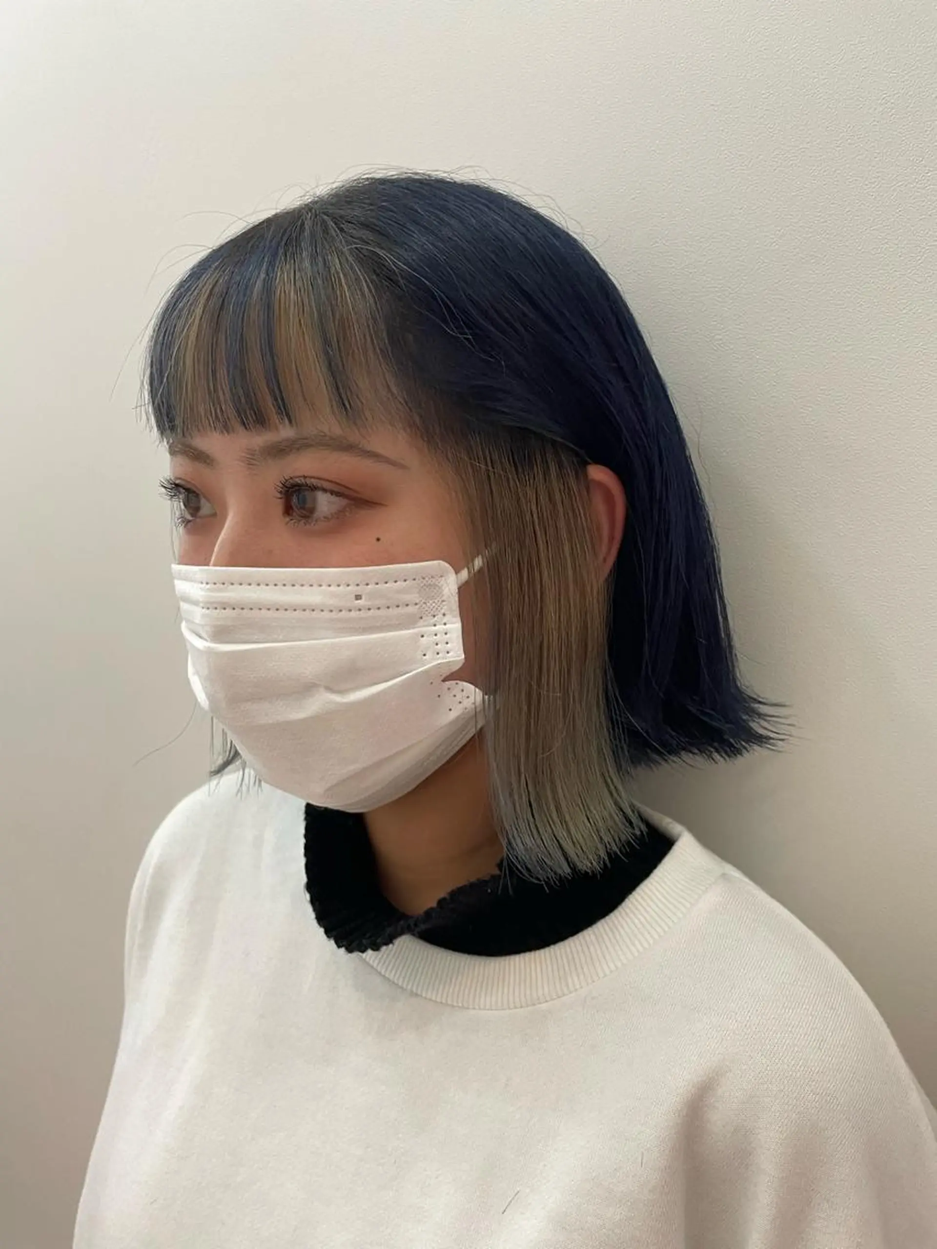 ミディアム カラー デザインカラー ショート/脱白髪染め ☆宇﨑悠実のヘアスタイル