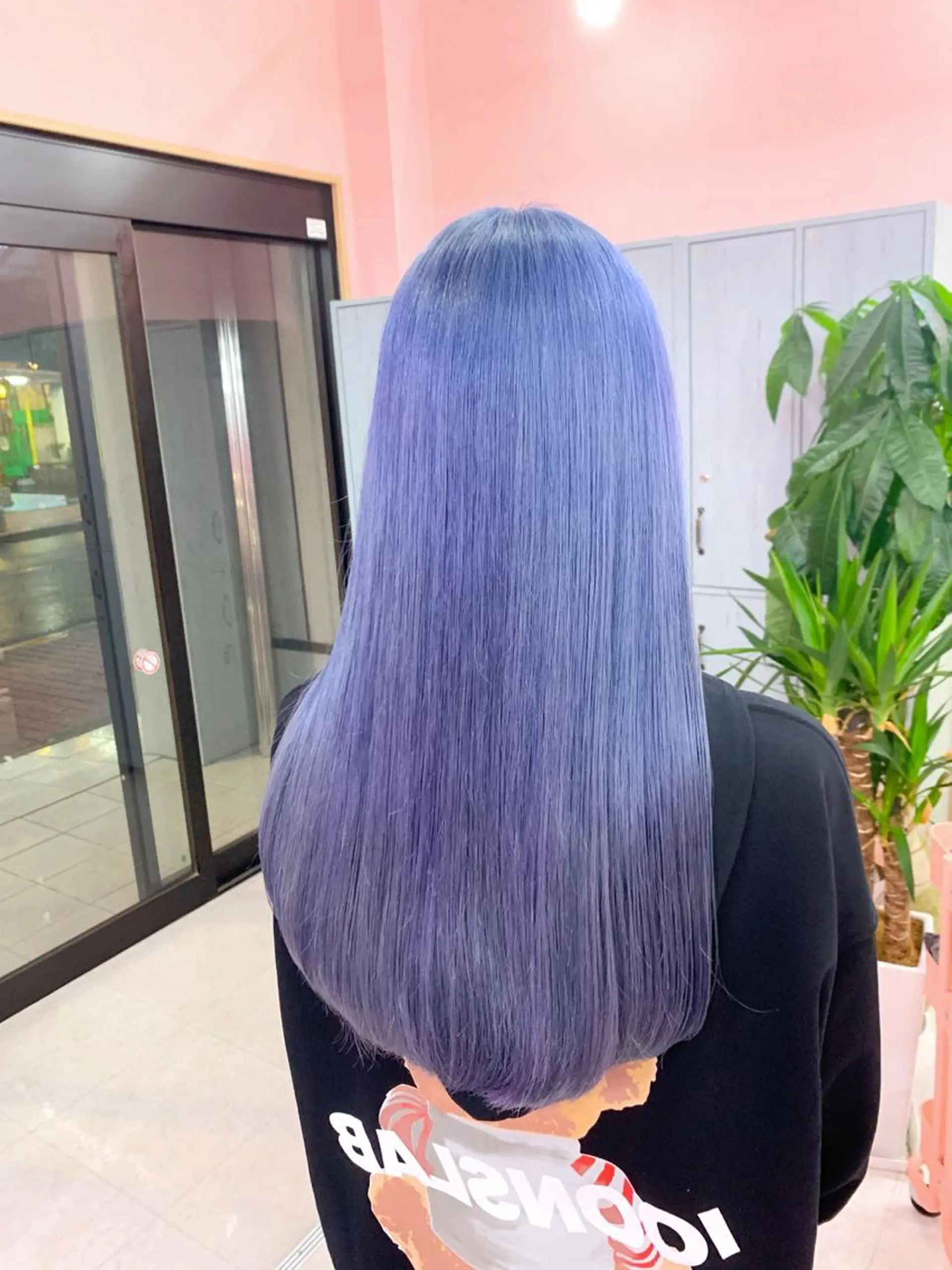 ロング アッシュ アッシュグレー アッシュグレージュ ミストバング ピンクブラウン ハイトーン髪質改善 🎀🐰堀川智史🎀のヘアスタイル