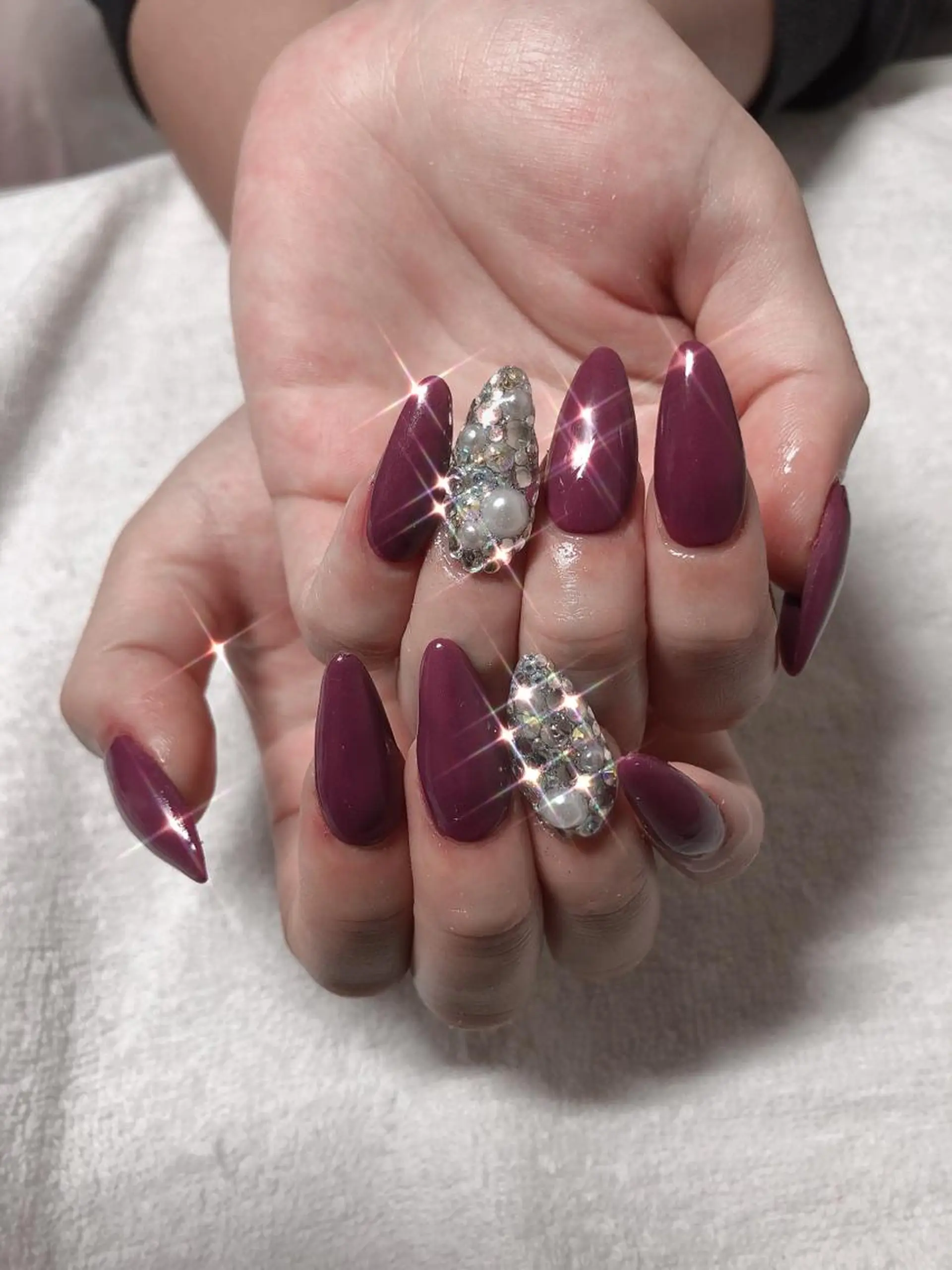 ミディアム ネイル ハンドネイル 《LB》ラブリエ Nail&eyeのマツエク・マツパデザイン