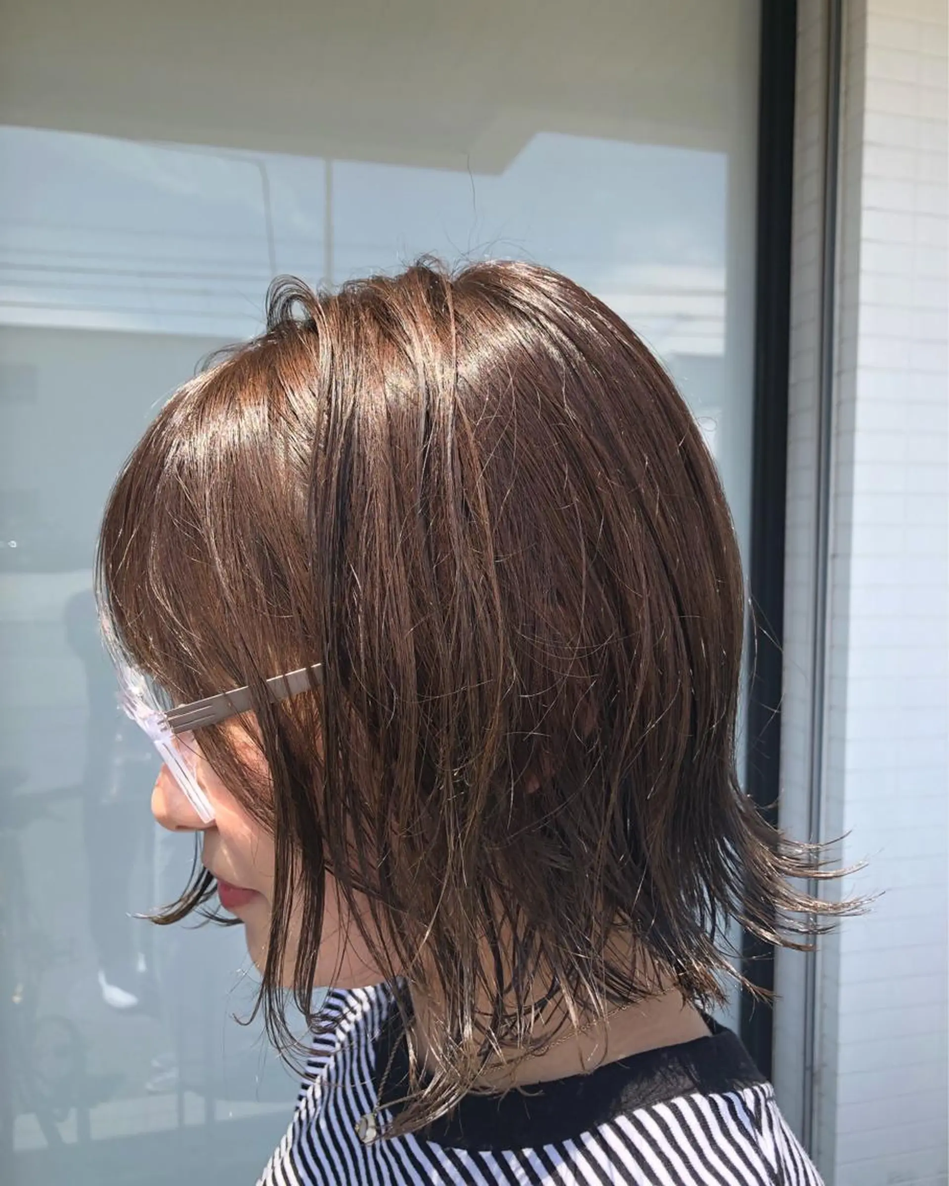 ミディアム カット ヘアカラー トリートメント 菊池 幹のヘアスタイル