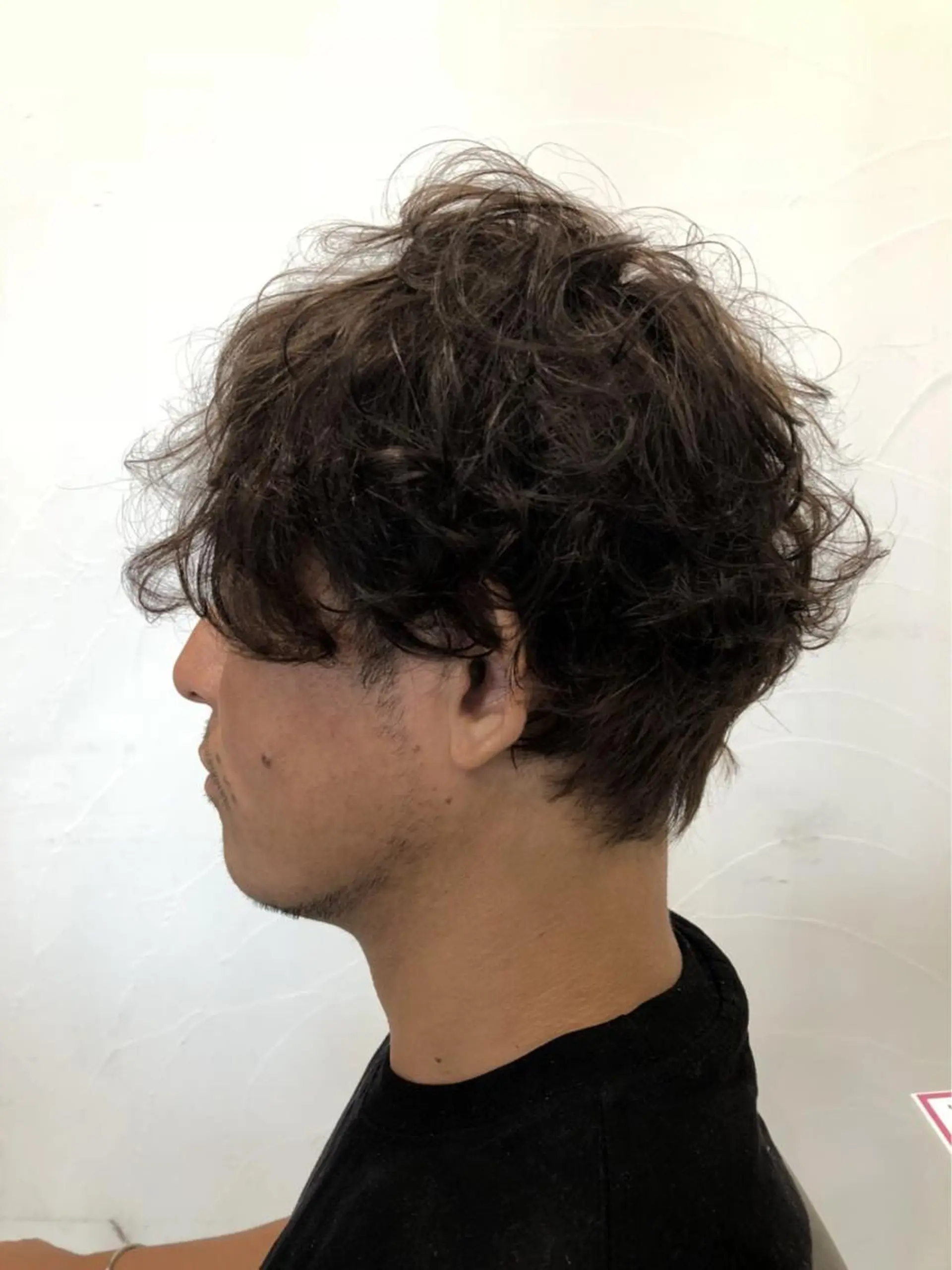 ショート パーマ メンズ 水原 恵莉香のヘアスタイル