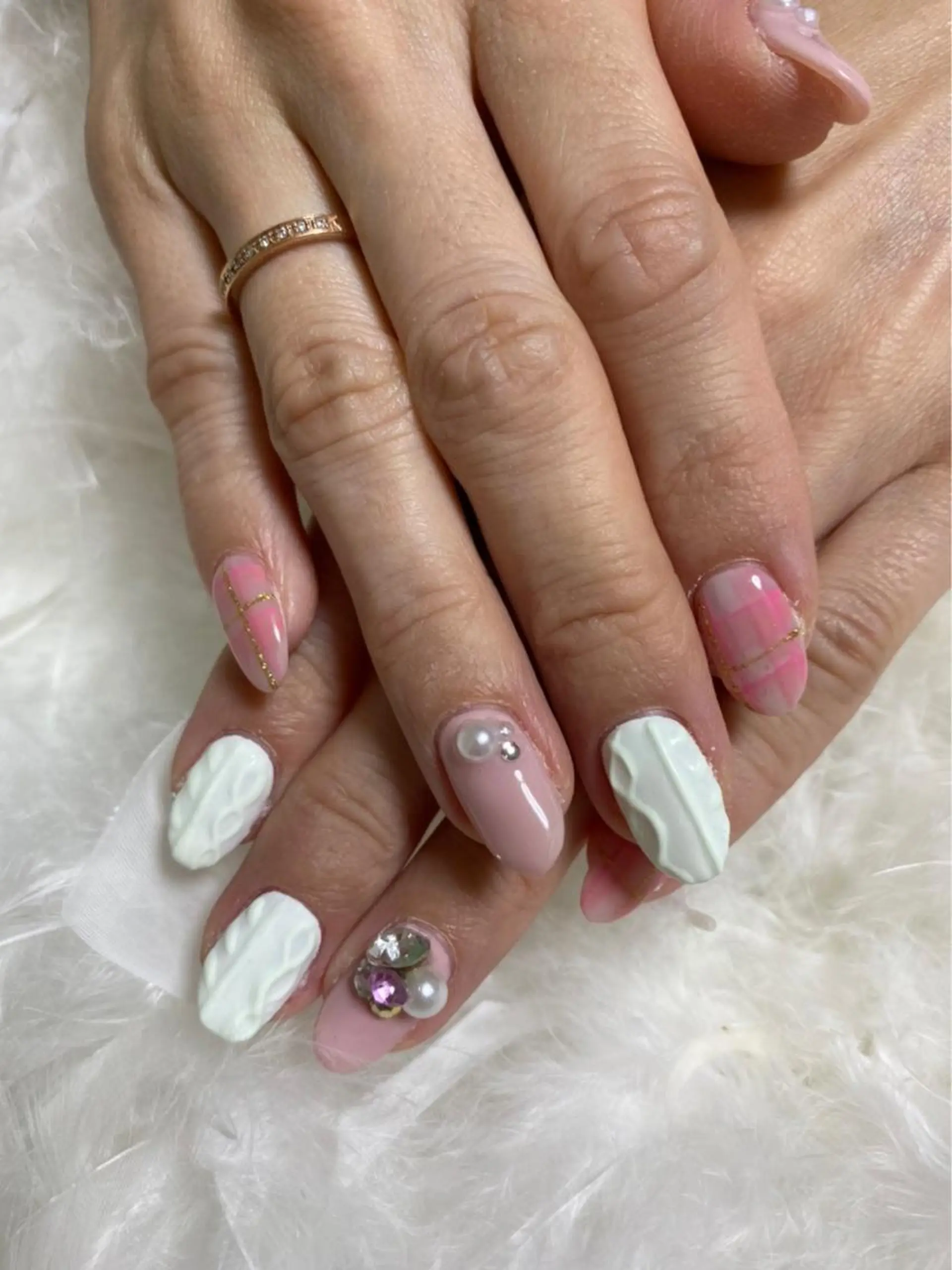 ネイル ピンク YOUTH nails waxing所属・YOUTH natsumiのネイルデザイン