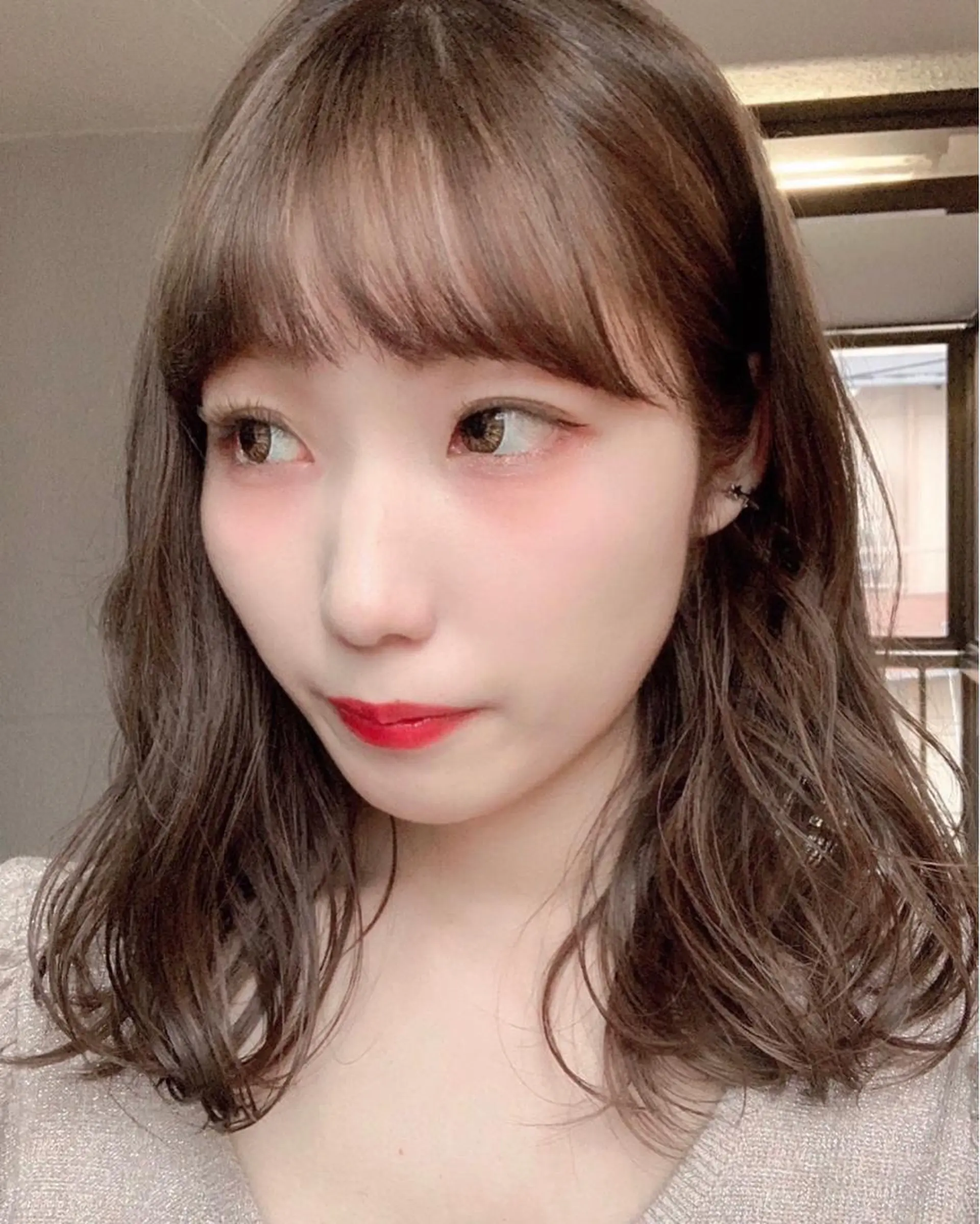 ミディアム カラー ベージュカラー レイヤー/大人ボブ 渡邉【日吉美容室】のヘアスタイル