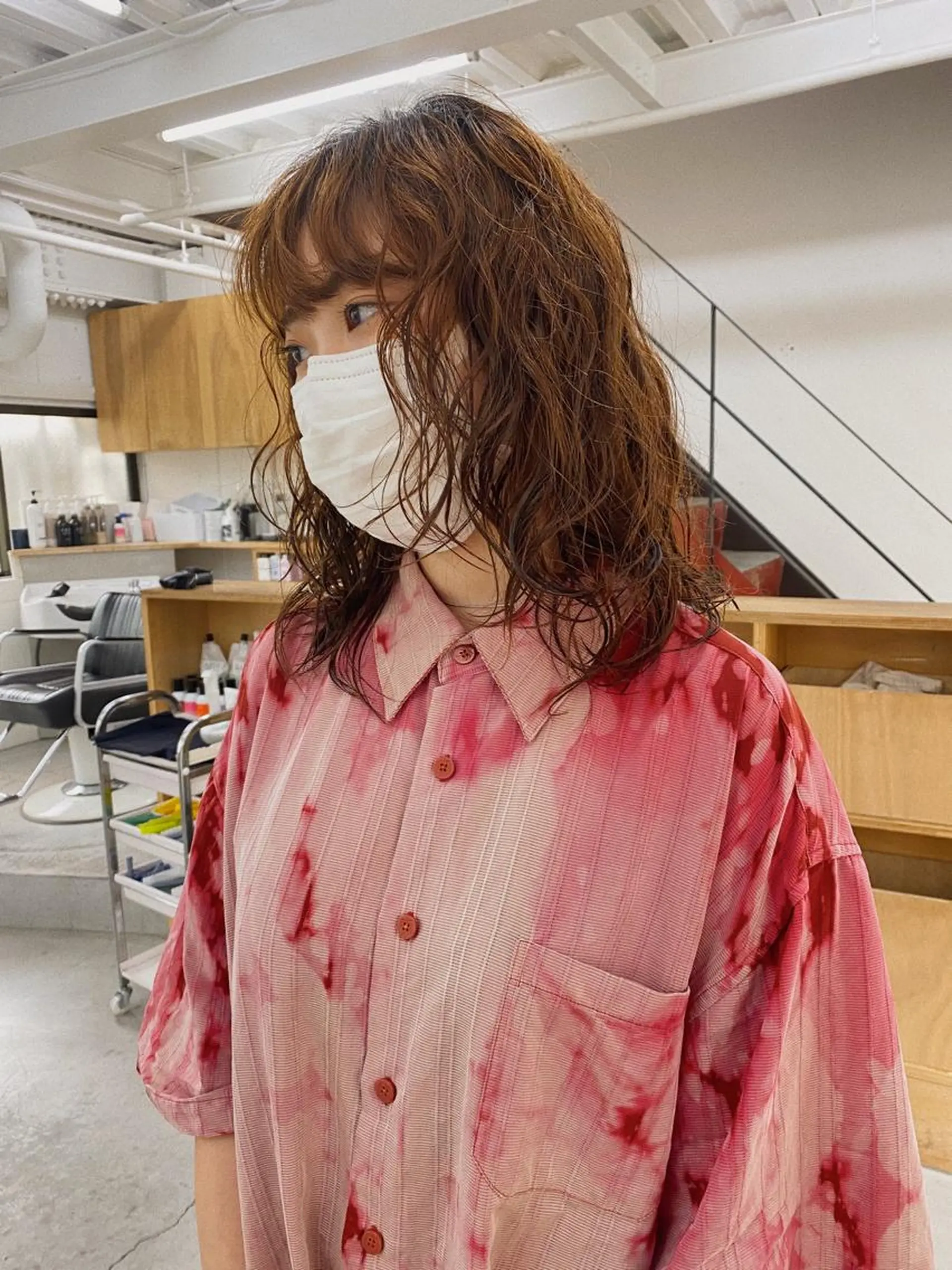 ミディアム パーマ ヘアアレンジ ミディアムパーマ ニュアンスパーマ カット パーマ トリートメント NOVEL TOKYO所属・ニュアンスヘア🌔 nanakoのヘアスタイル