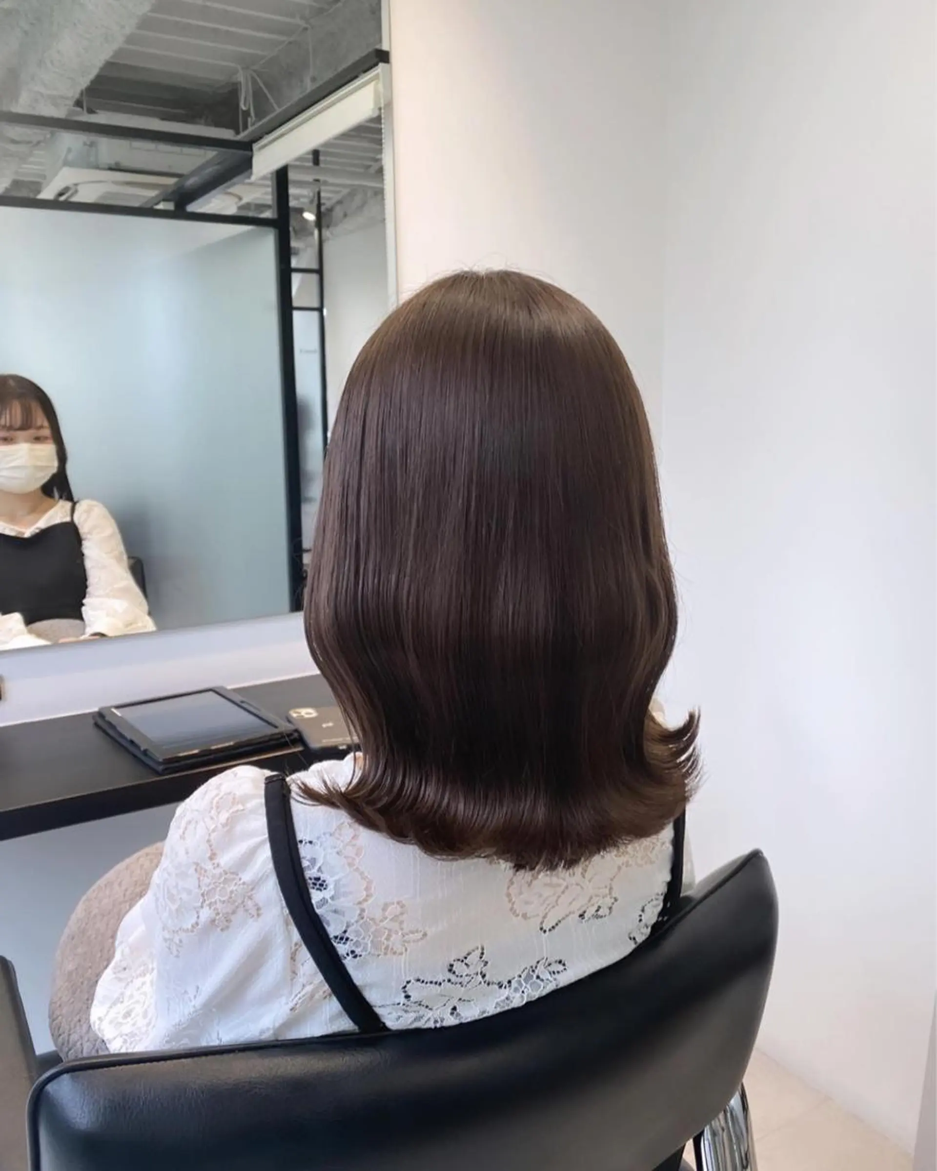 ミディアム カラー カット ヘアカラー マンツーマン半個室 tamuraのヘアスタイル