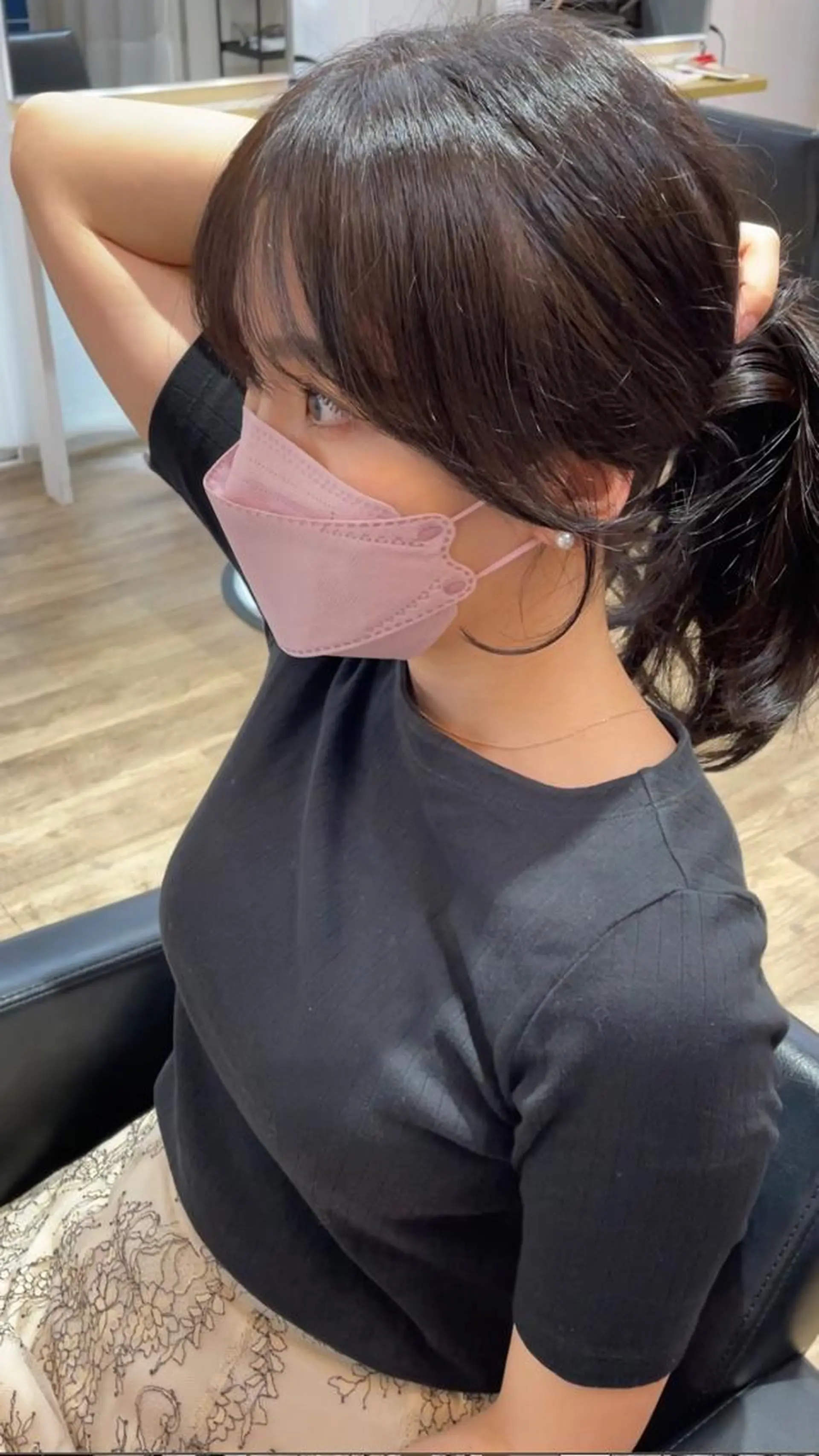 セミロング カラー ブリーチ ケアブリーチ ダブルカラー ハイライトカラー イルミナカラー トリートメント オリーブカラー 特化　　kaiのヘアスタイル