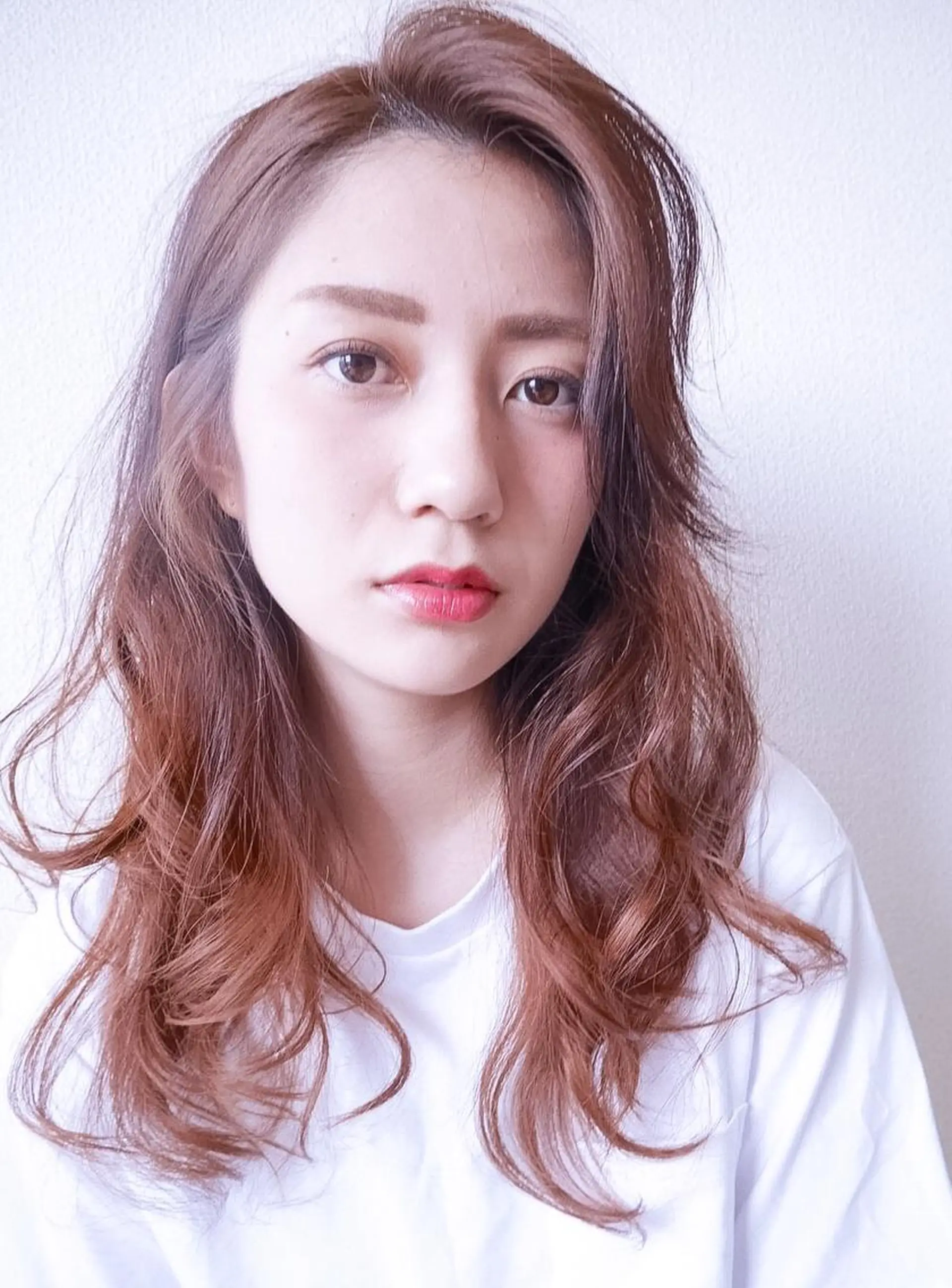 ロング カラー オレンジ 統括ディレクター kuriのヘアスタイル