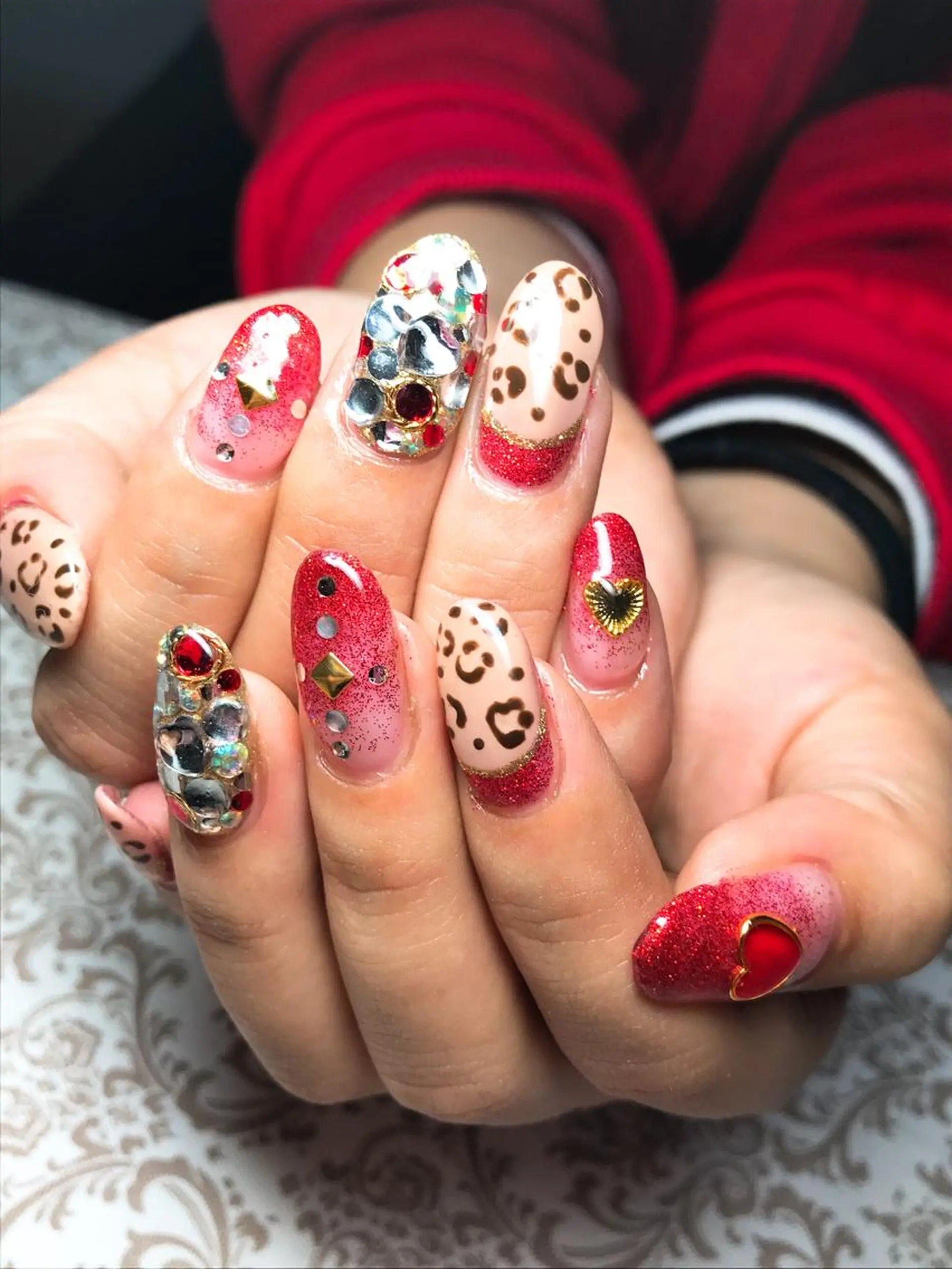 ネイル アニマル柄 冬ネイル クリスマス ハンドネイル COCO +のエステ・リラクイメージ