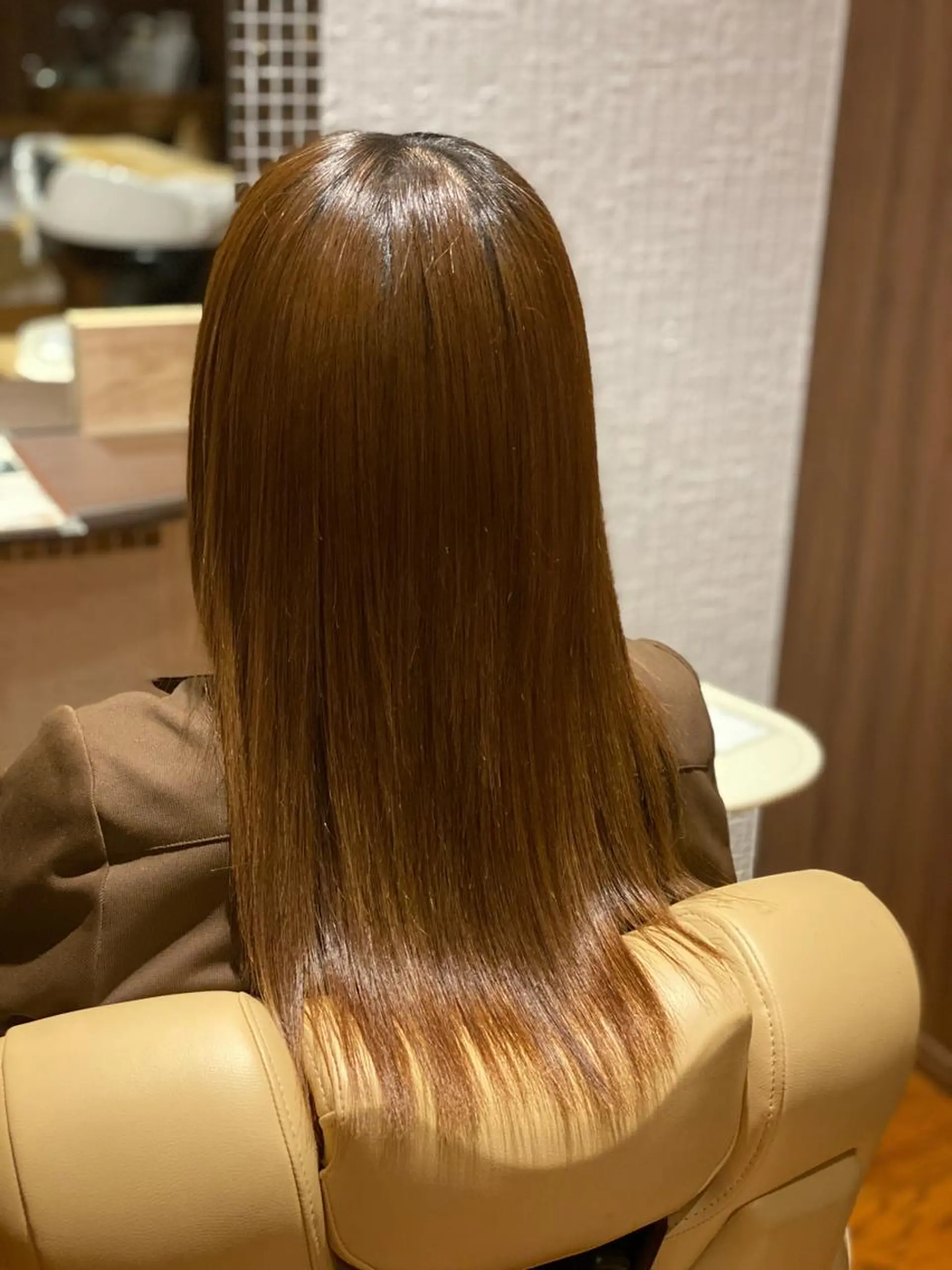 ロング 縮毛矯正 いわさき ゆずほのヘアスタイル