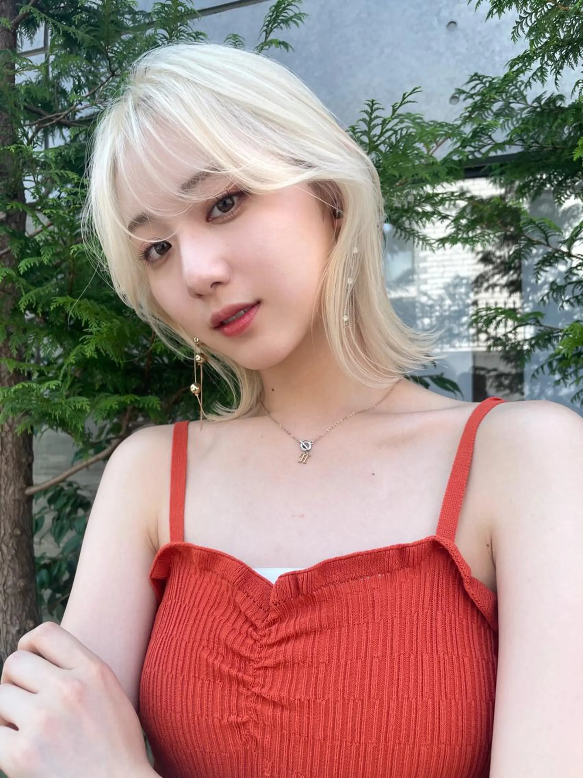ミディアム カラー 顔周りカット 【オノザワリョウ】のヘアスタイル