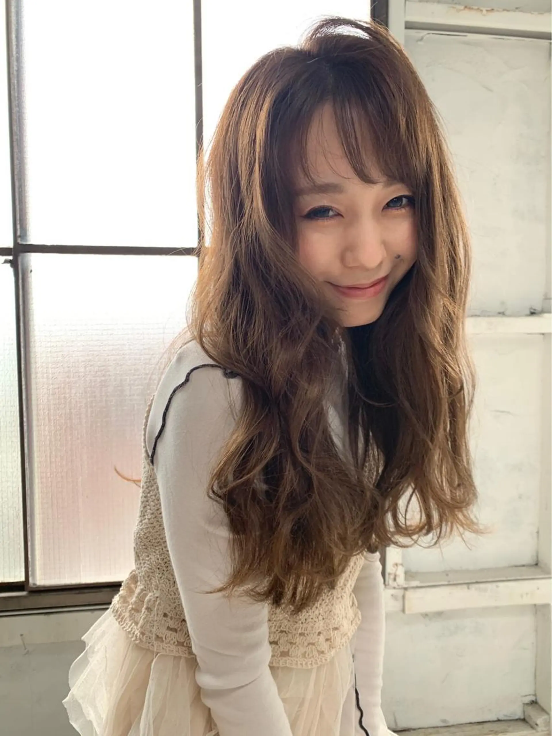 ロング ハイライト 髪質改善 小顔カット 韓国ヘア🕊村上 ののこ🕊のヘアスタイル