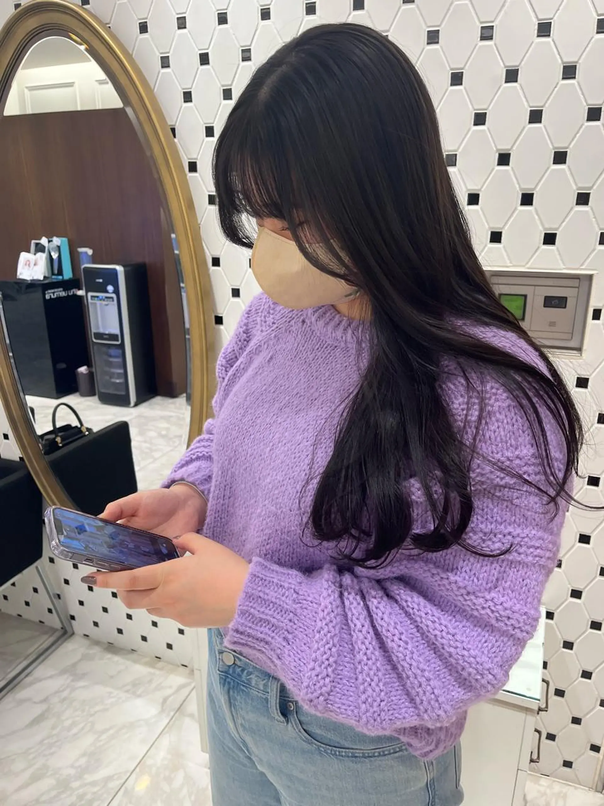 ロング カラー ヘアカラー 顔周り/透明感/銀座 🩵りのせのヘアスタイル