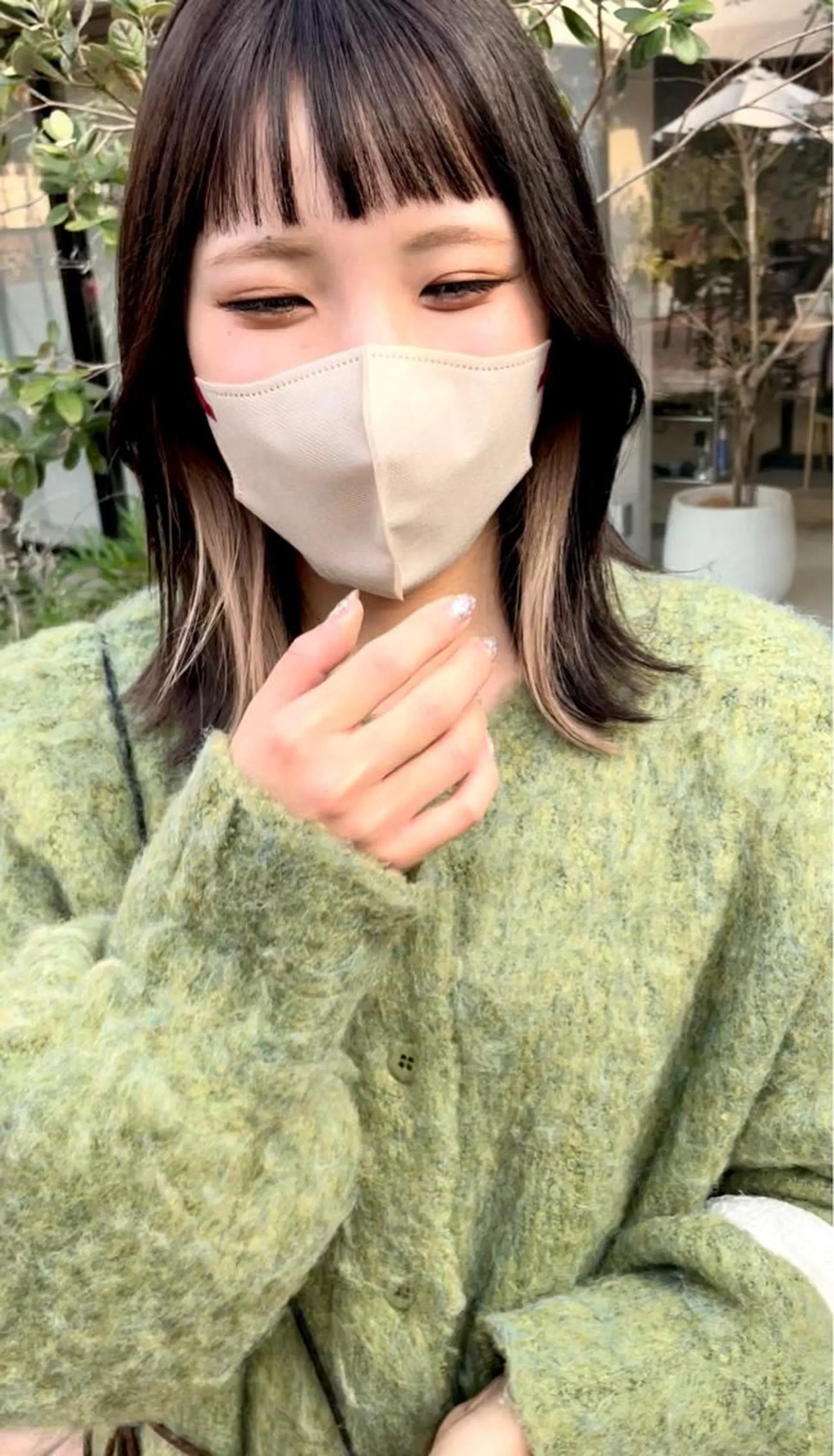 ミディアム カラー インナーカラー クドウレイ fifth渋谷のヘアスタイル