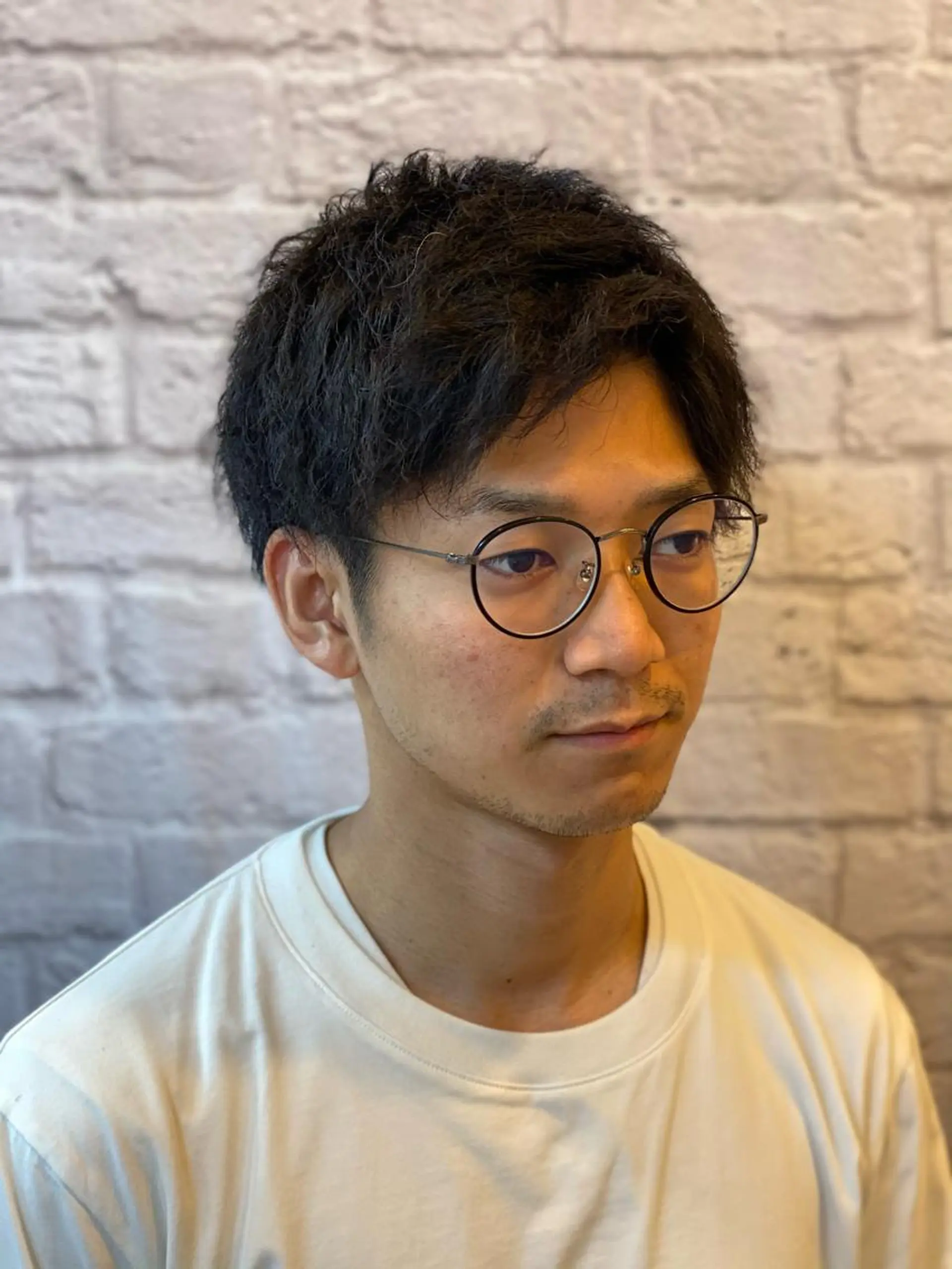 ミディアム パーマ メンズ カット パーマ 【メンズカット】 黒田美穂のヘアスタイル