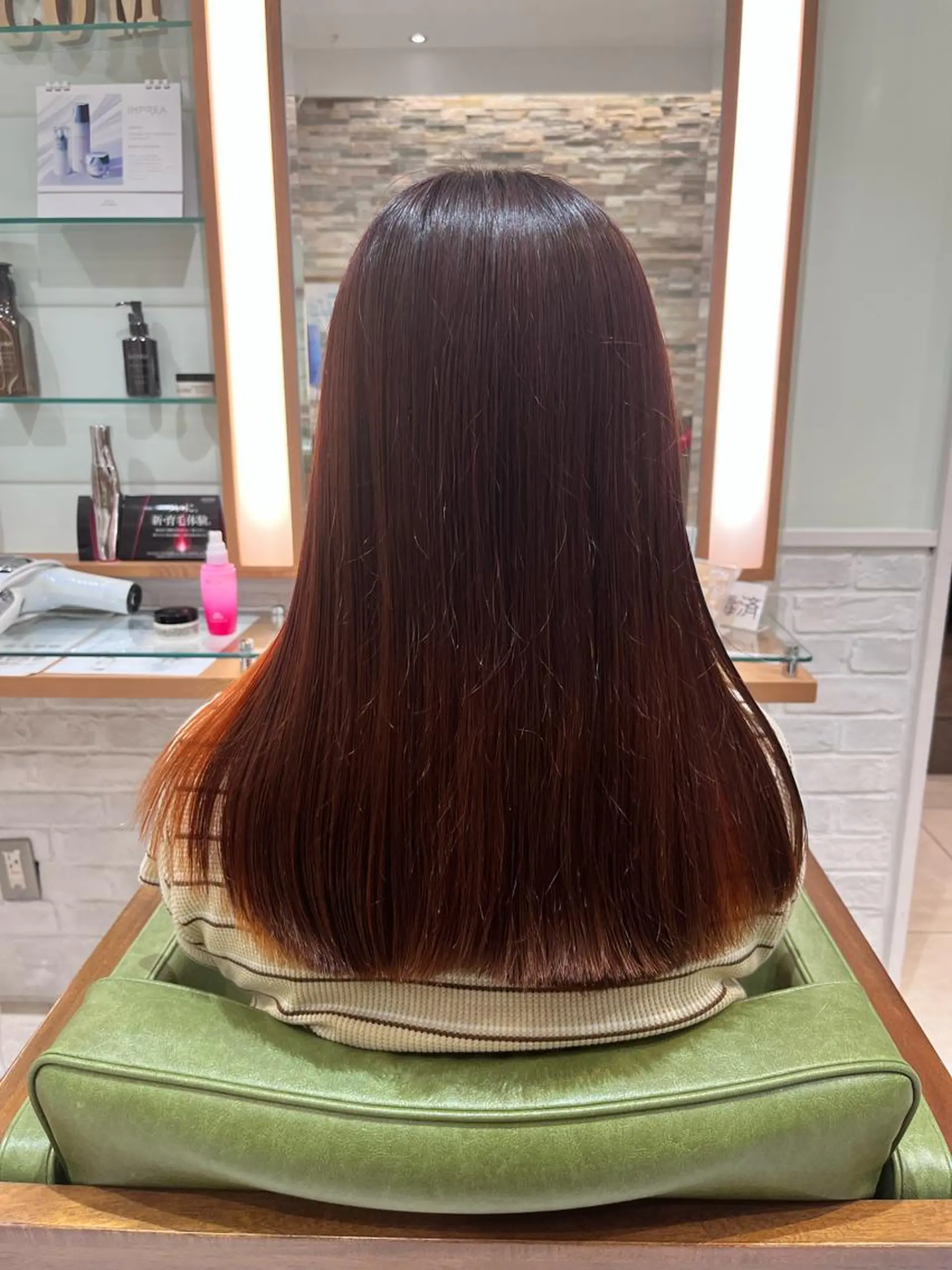 ロング カラー オレンジ 高橋友里亜 /フリーランスのヘアスタイル