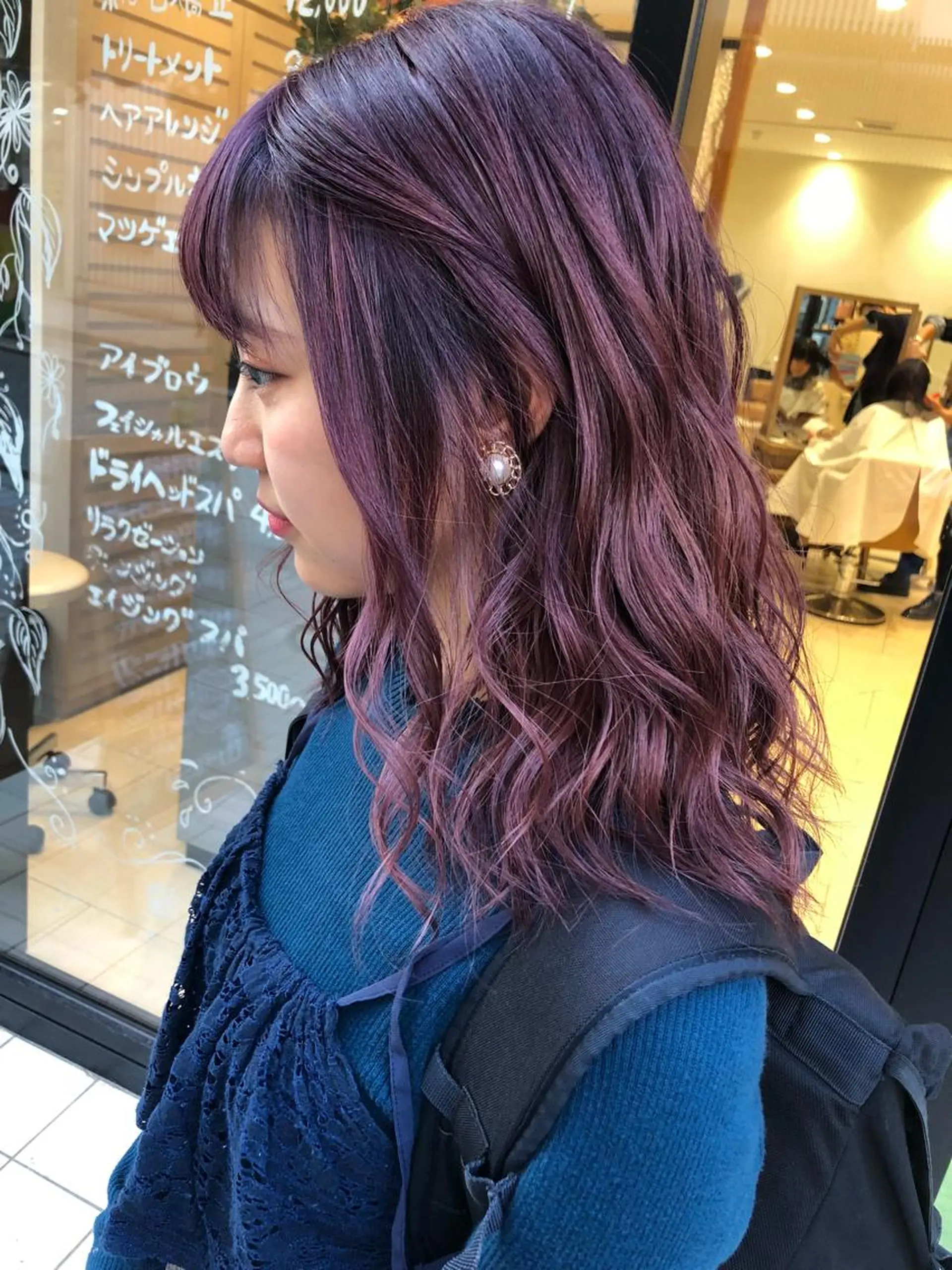 ミディアム カラー 樋渡 侑希のヘアスタイル