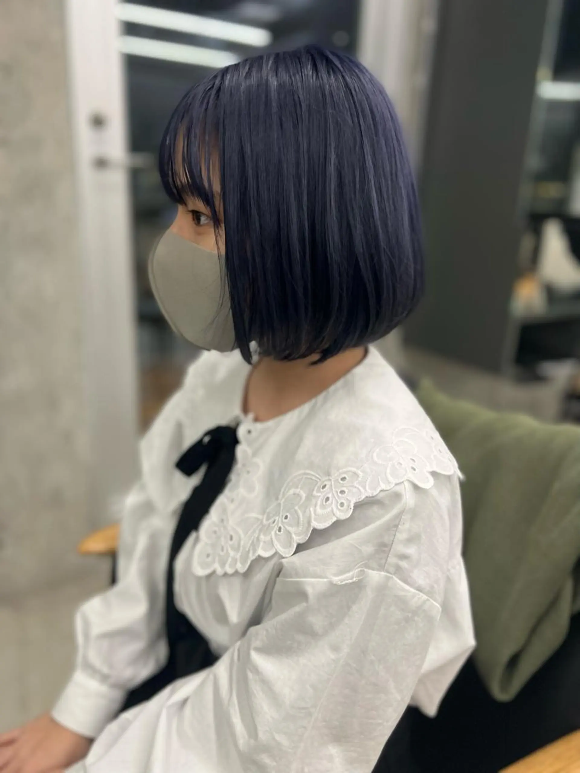 ショート カラー ブリーチ ケアブリーチ ダブルカラー ネイビーカラー パープルカラー ヘアカラー 誰より丁寧なカット/ 小林輝/レイヤーのヘアスタイル