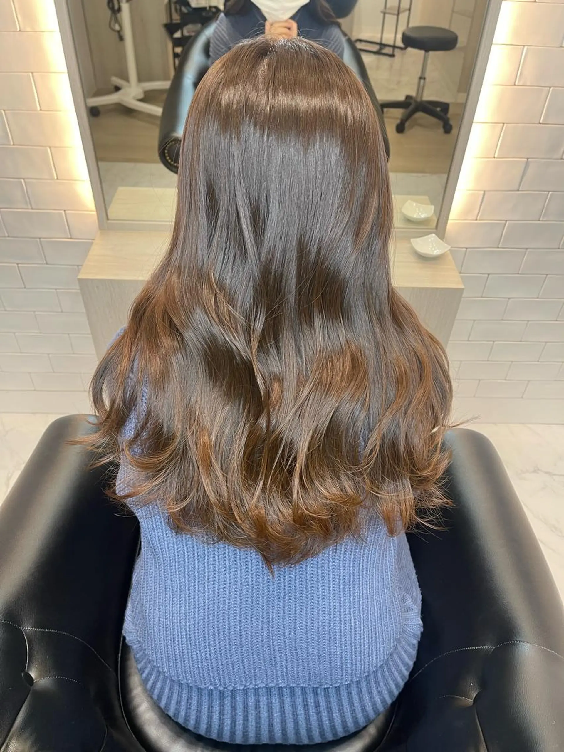 ロング カラー カット ヘアカラー トリートメント &chaLme   心斎橋所属・emi/髪質改善/ 韓国風/艶カラーのヘアスタイル