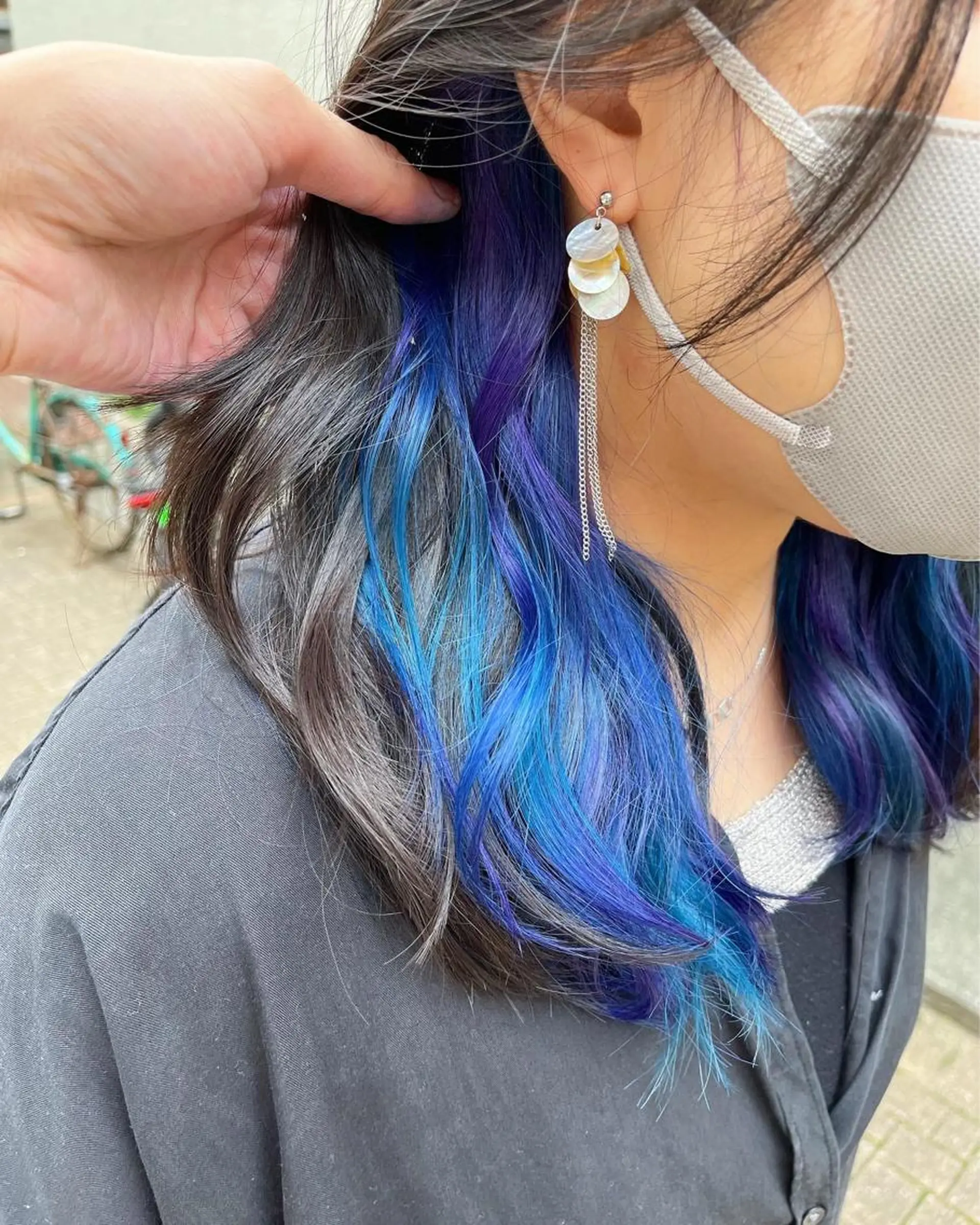 ミディアム カラー ショートボブ ボブレイヤー アッシュ バレイヤージュ ミストバング カット ヘアカラー トリートメント 原宿サロン代表 デザインカラー伊藤卓のヘアスタイル