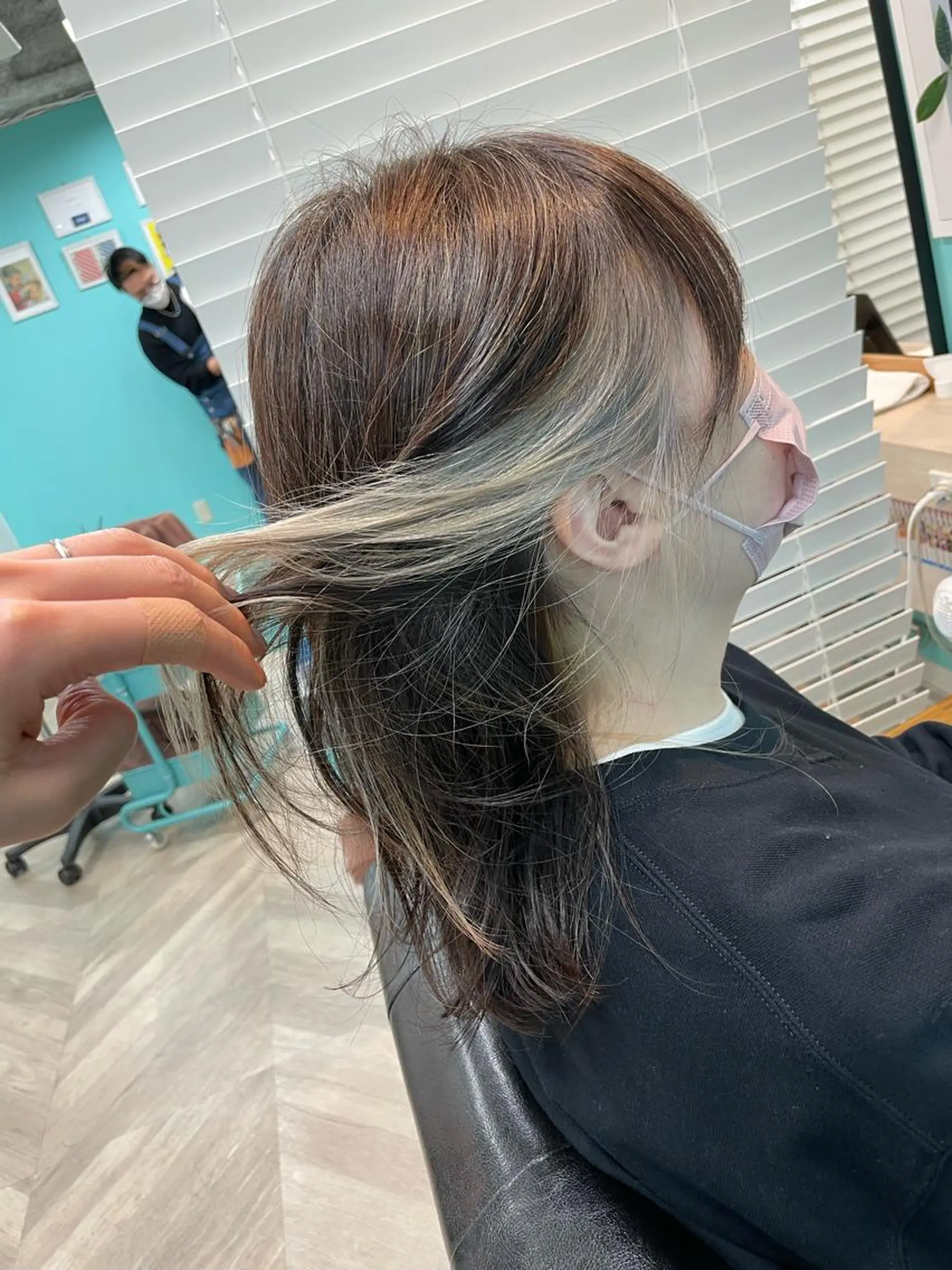 ミディアム 柳井 健太のヘアスタイル