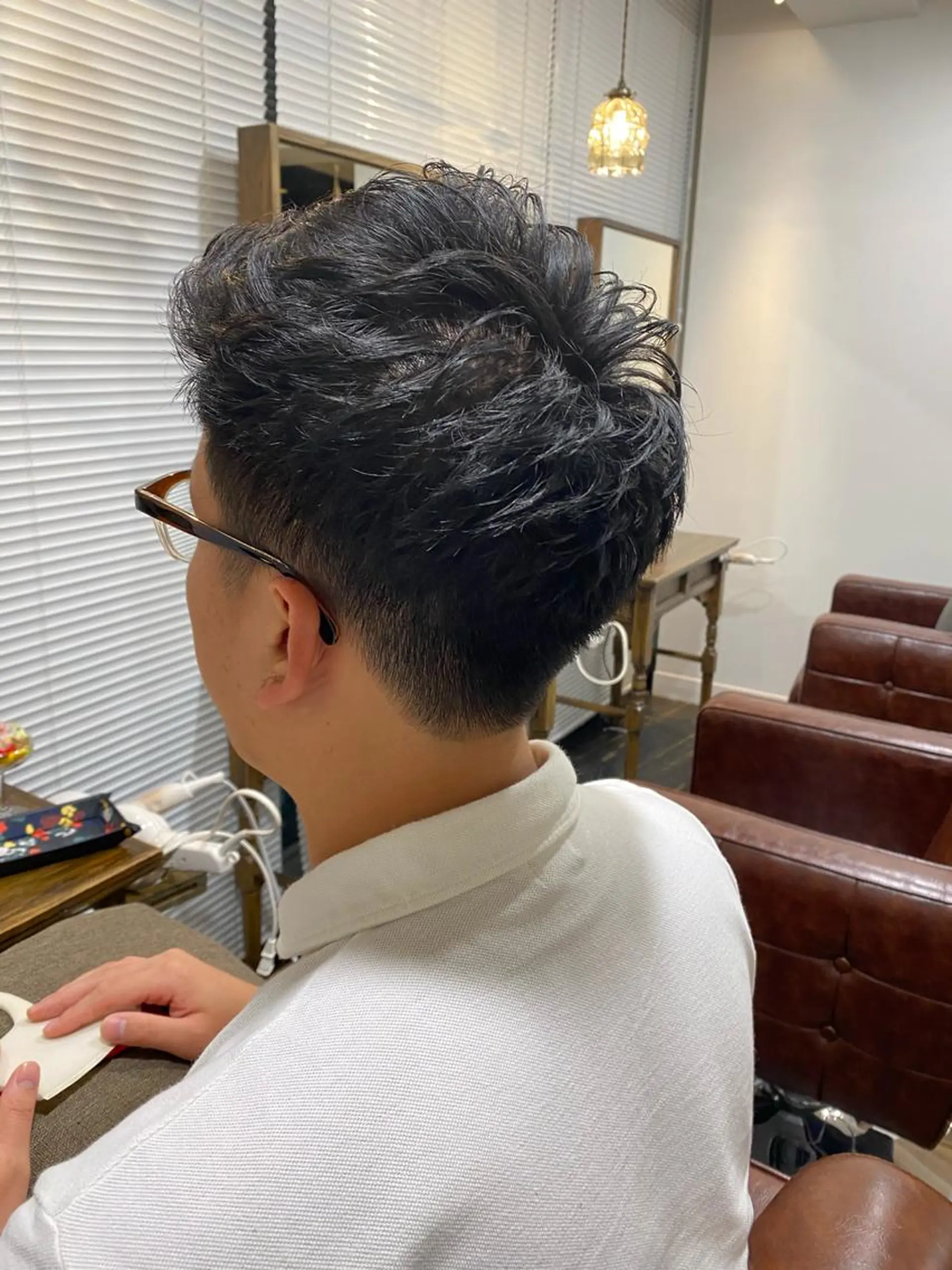 ショート ヘアアレンジ メンズ フェードカット くせ毛 きむら ゆうきのヘアスタイル