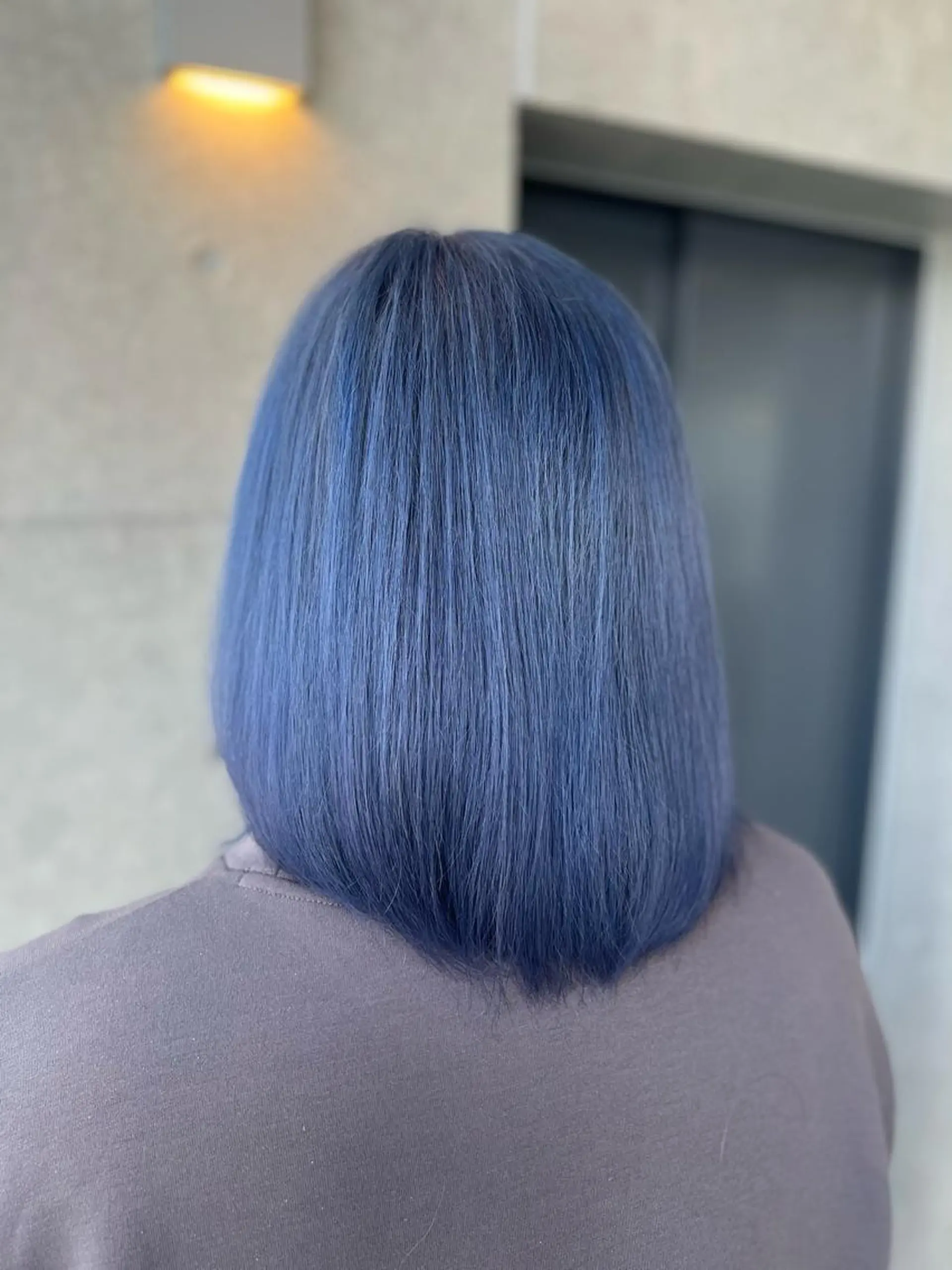 ミディアム カラー ブルーカラー ヘアカラー 吉野 瑳桜のヘアスタイル