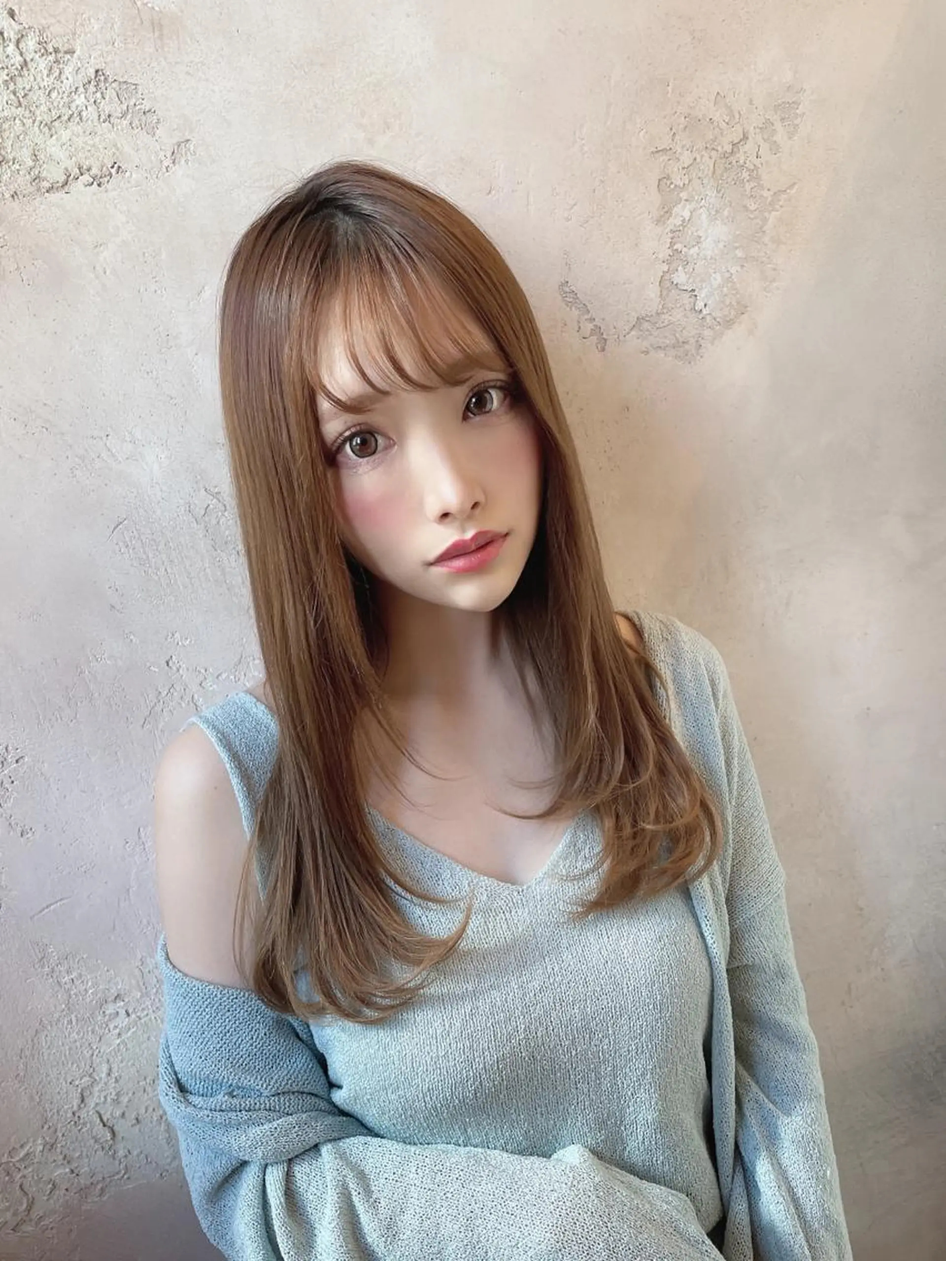 セミロング カット ヘアカラー トリートメント ボンドストーリーノヴァ所属・縮毛矯正・髪質改善 ❣️三浦正也のヘアスタイル