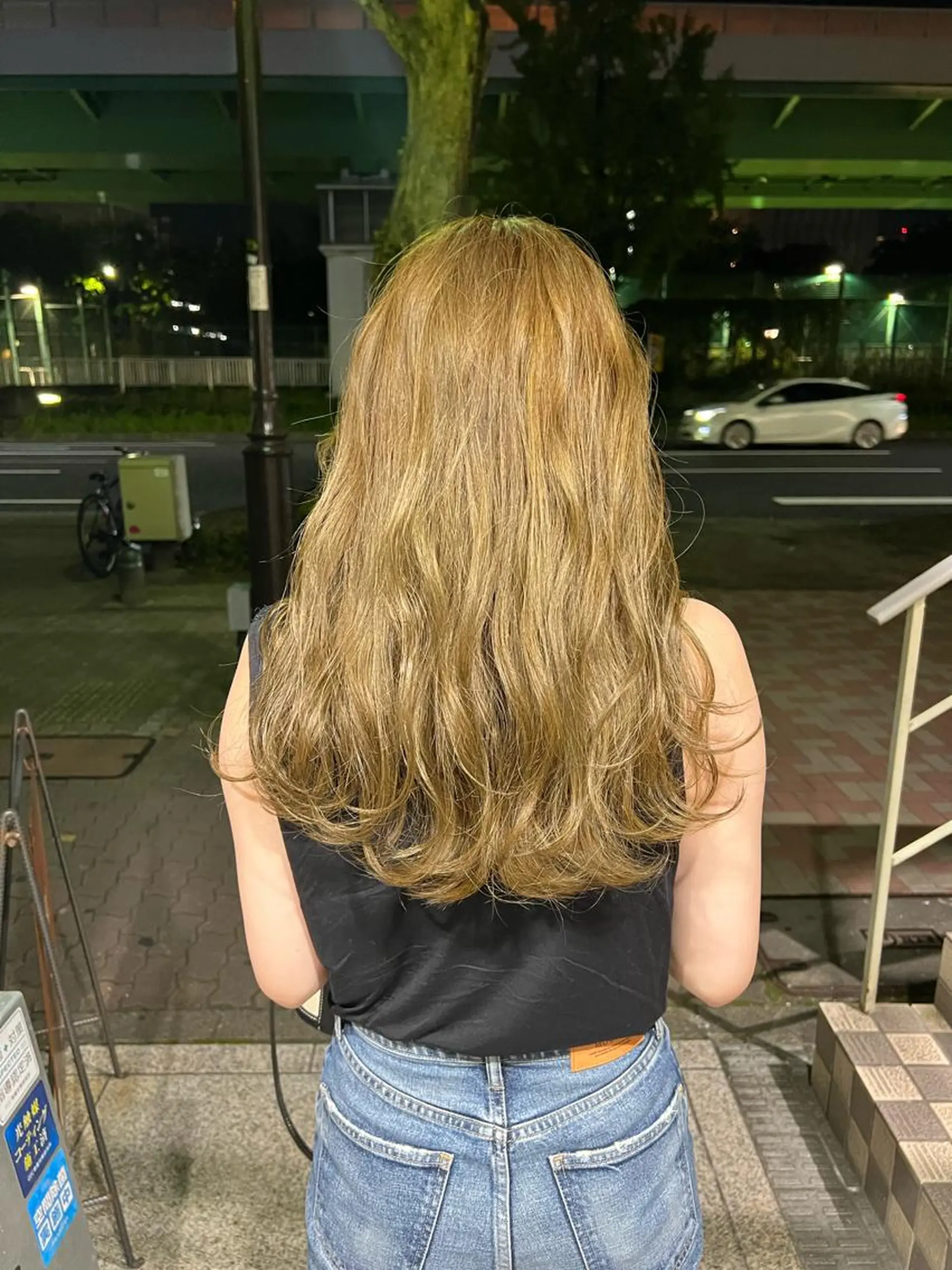 セミロング カラー 舟橋耀/ブリーチカラ ー/レイヤーカットのヘアスタイル