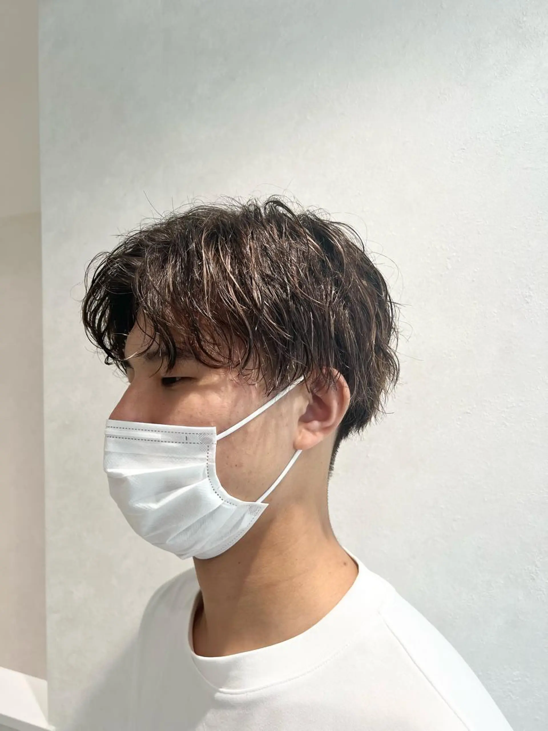 カラー パーマ メンズ フェードカット メンズパーマ スキンフェード 波巻きパーマ スパイラルパーマ 瀬野凌介/メンズ カット/パーマのヘアスタイル