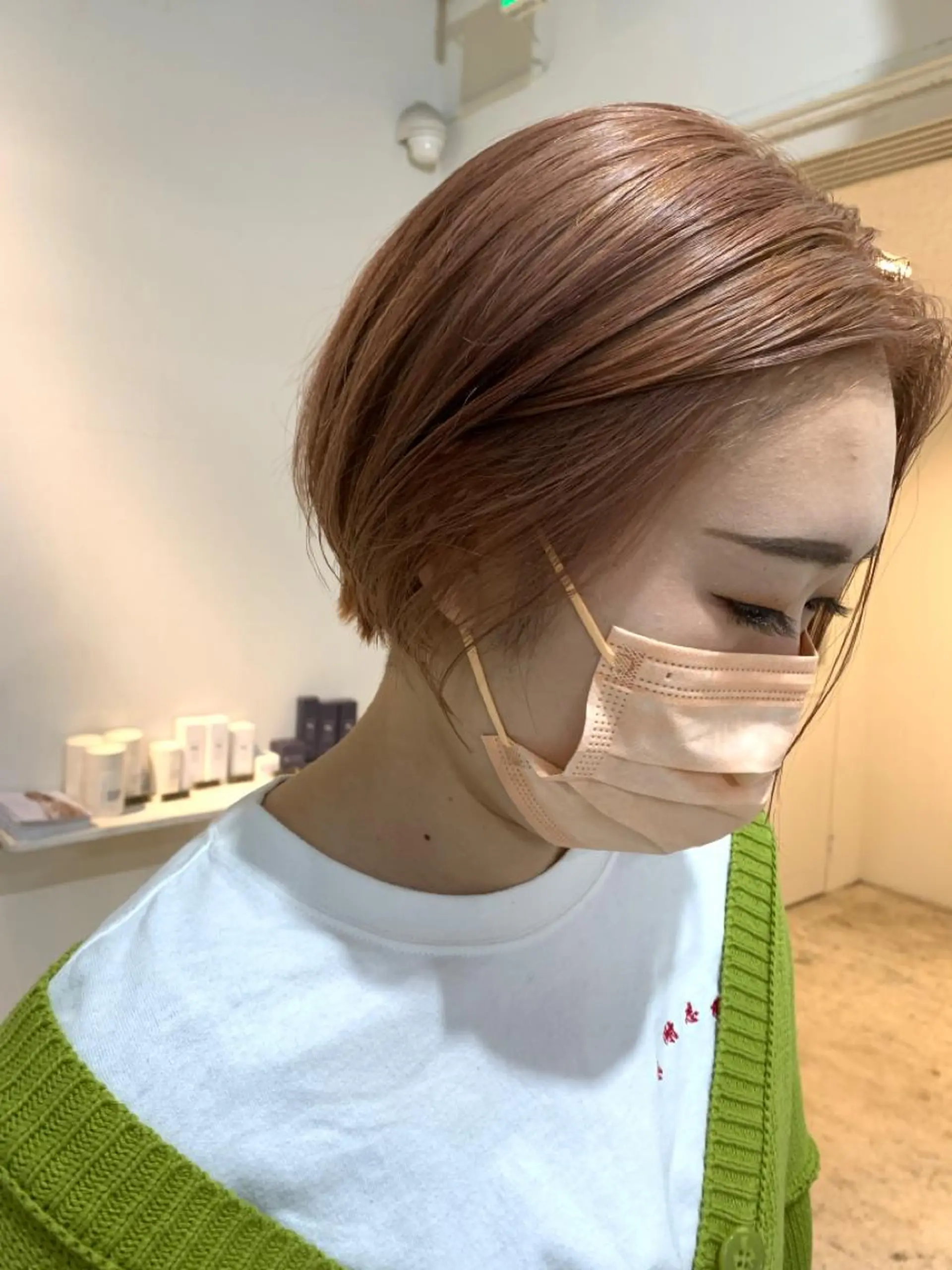 ショート ヘアカラー トリートメント ダブルカラー/透明感 💈JUNYA💈のヘアスタイル