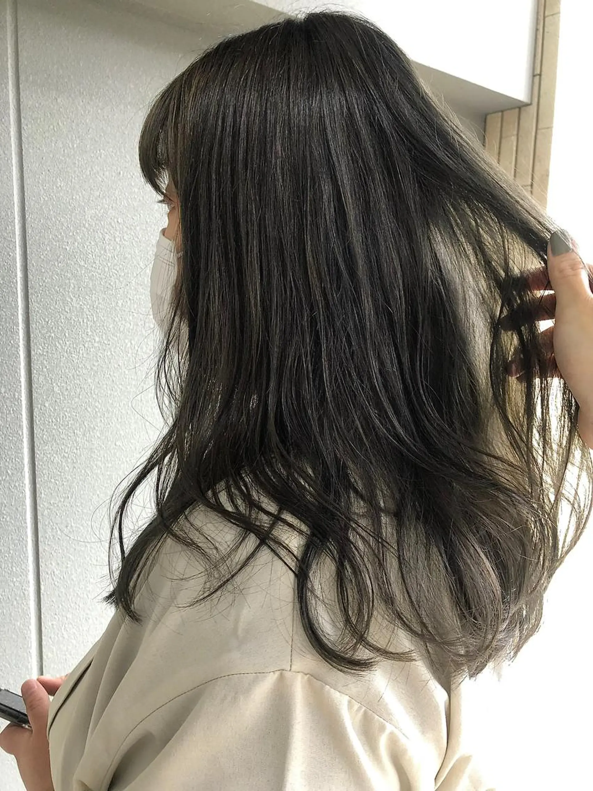 セミロング カラー ヘアアレンジ 抜け感ボブ×パーマ ｜kazaneのヘアスタイル