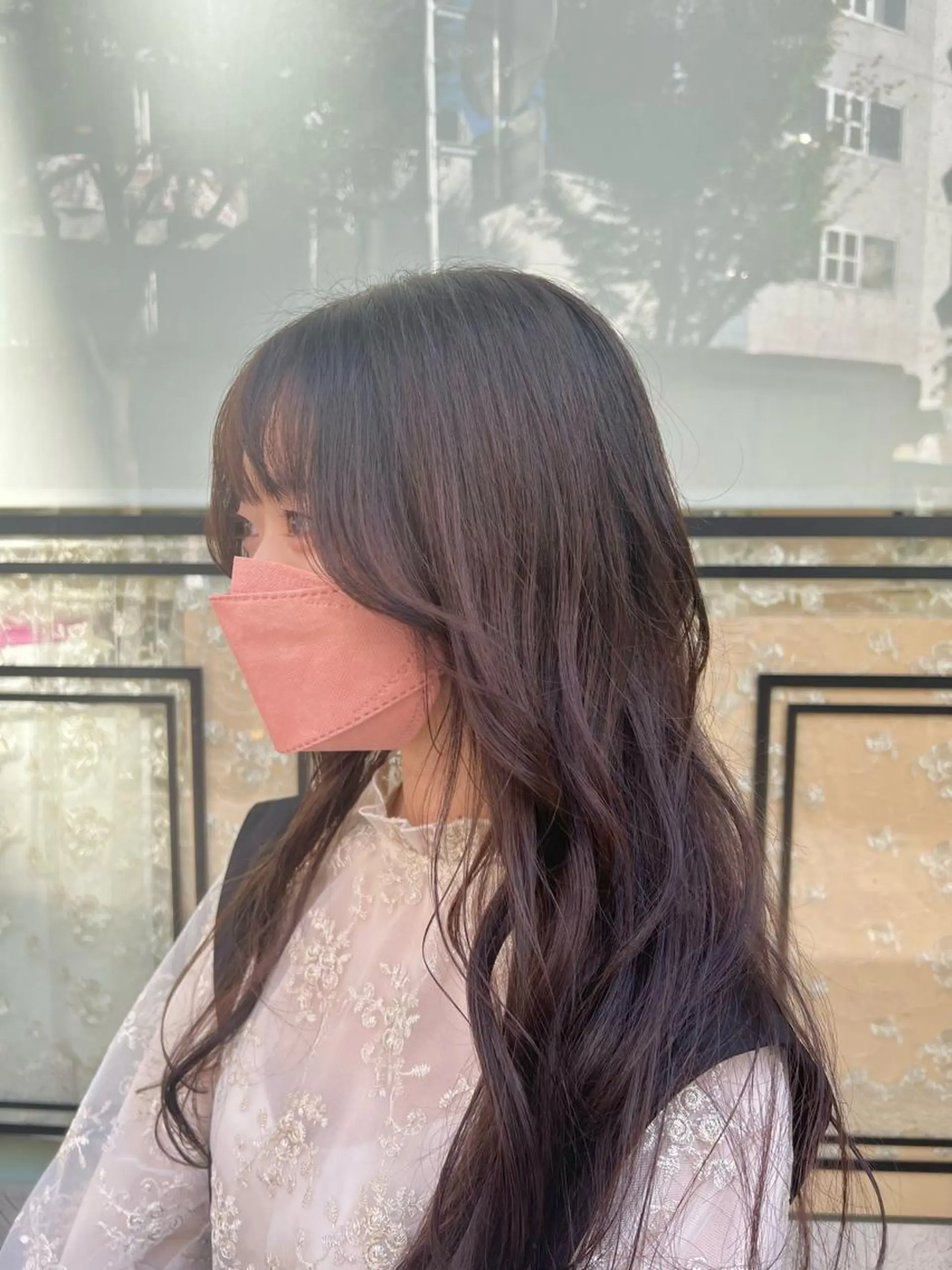 ロング カラー ブラウンカラー 透明感カラー ピンクカラー ピンクブラウン トリートメント カット ヘアカラー トリートメント メンズカット松戸/韓 国/メンズパーマ航太のヘアスタイル