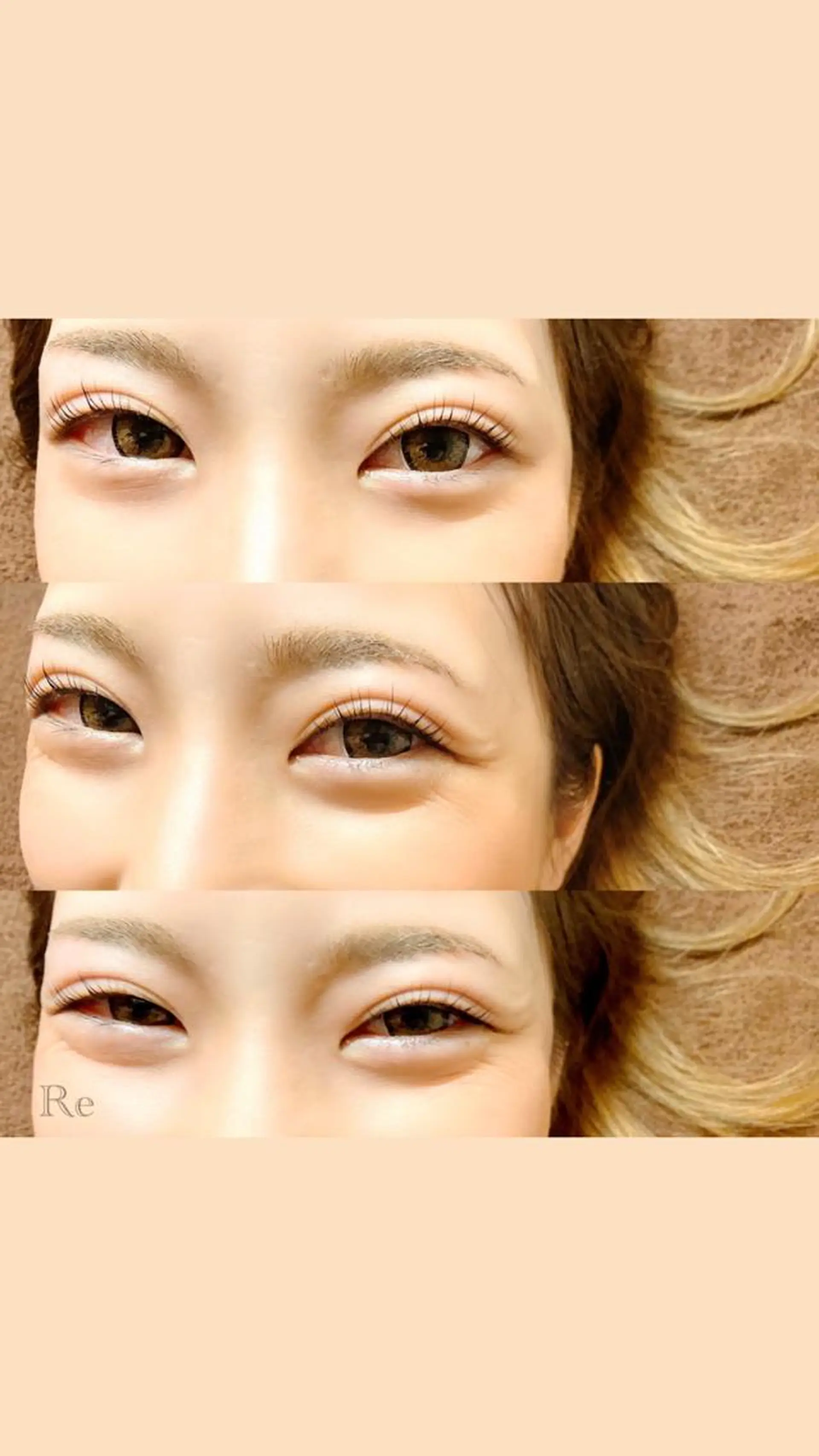 マツエク・マツパ 目尻長め ナチュラル 一重×まつ毛パーマ Lash Re:のマツエク・マツパデザイン
