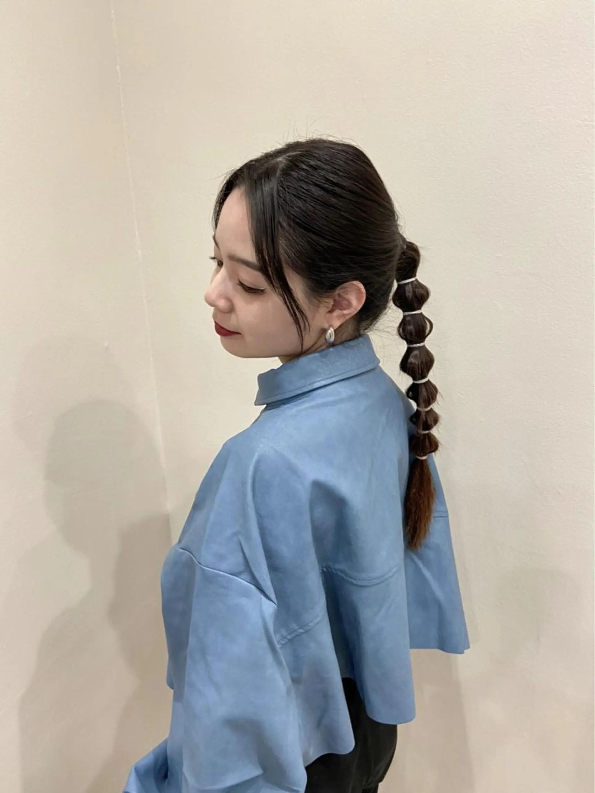 ロング ヘアアレンジ ポニーテール ワタナベ リリコのヘアスタイル