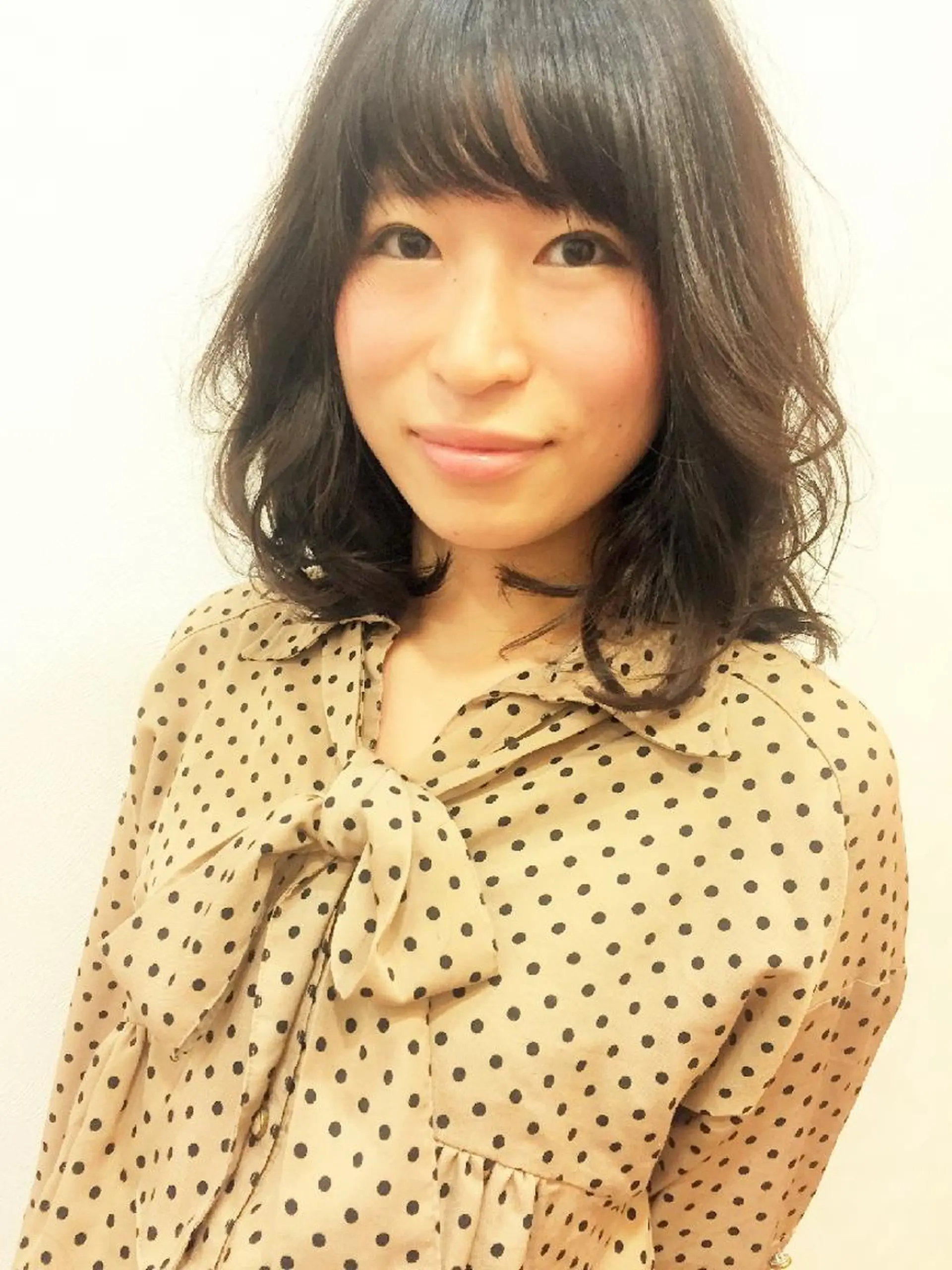 セミロング カラー パーマ 本間 裕史　のヘアスタイル