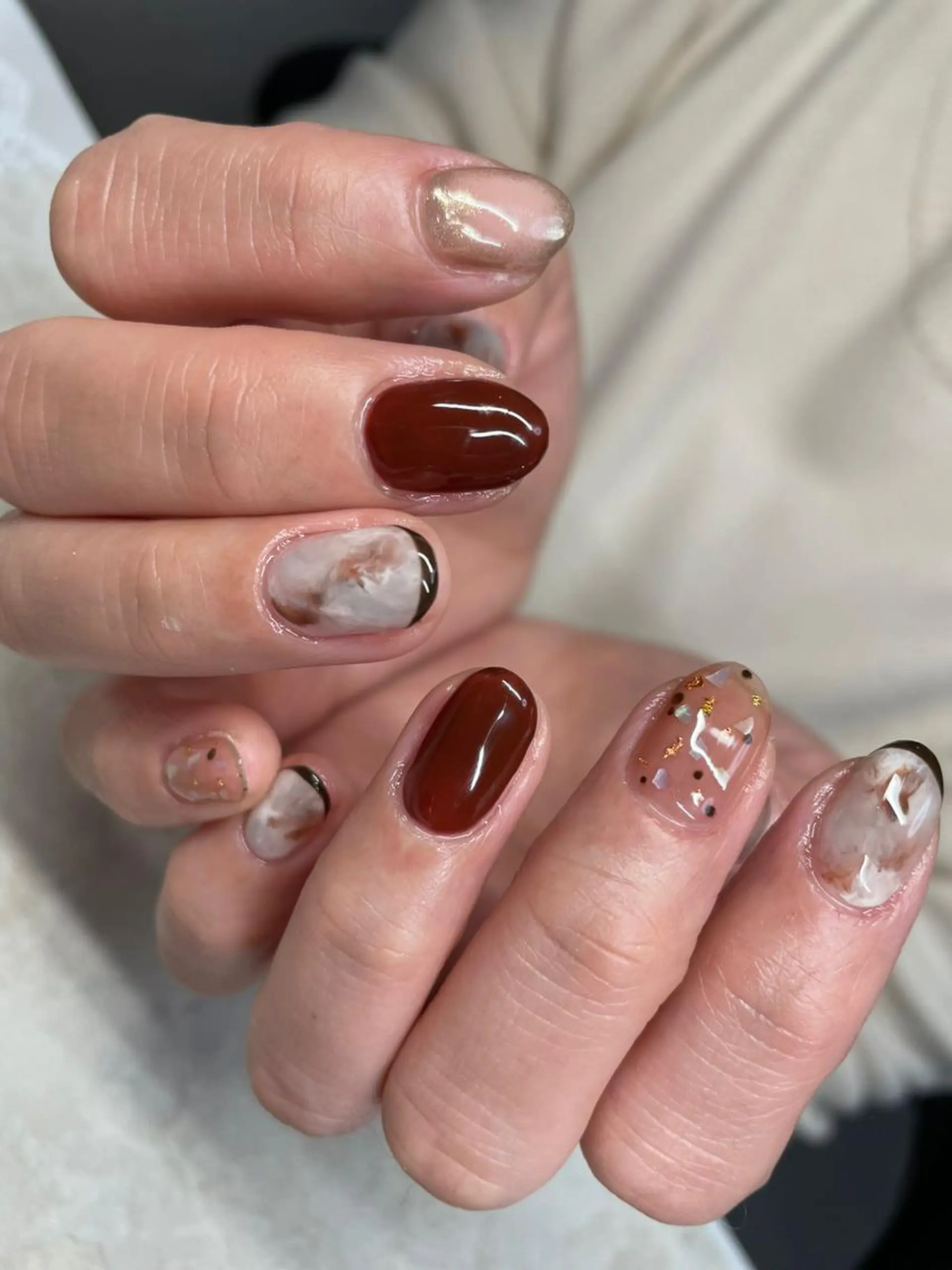 ロング カラー ヘアアレンジ キッズ ネイル マツエク・マツパ アイブロウ 福田 加奈のネイルデザイン